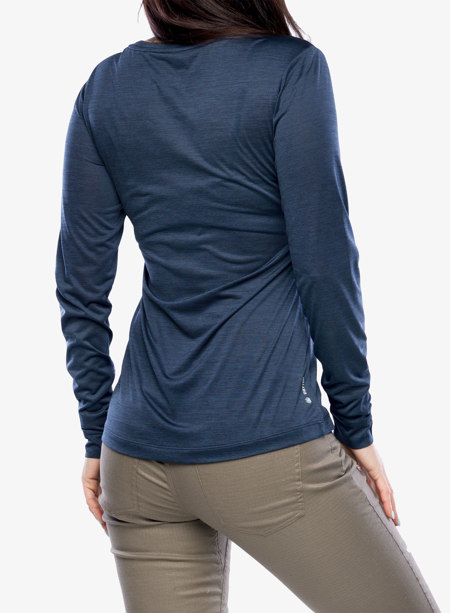Ženska jopica Salewa Puez Melange Dry L/S Tee - navy blazer melange