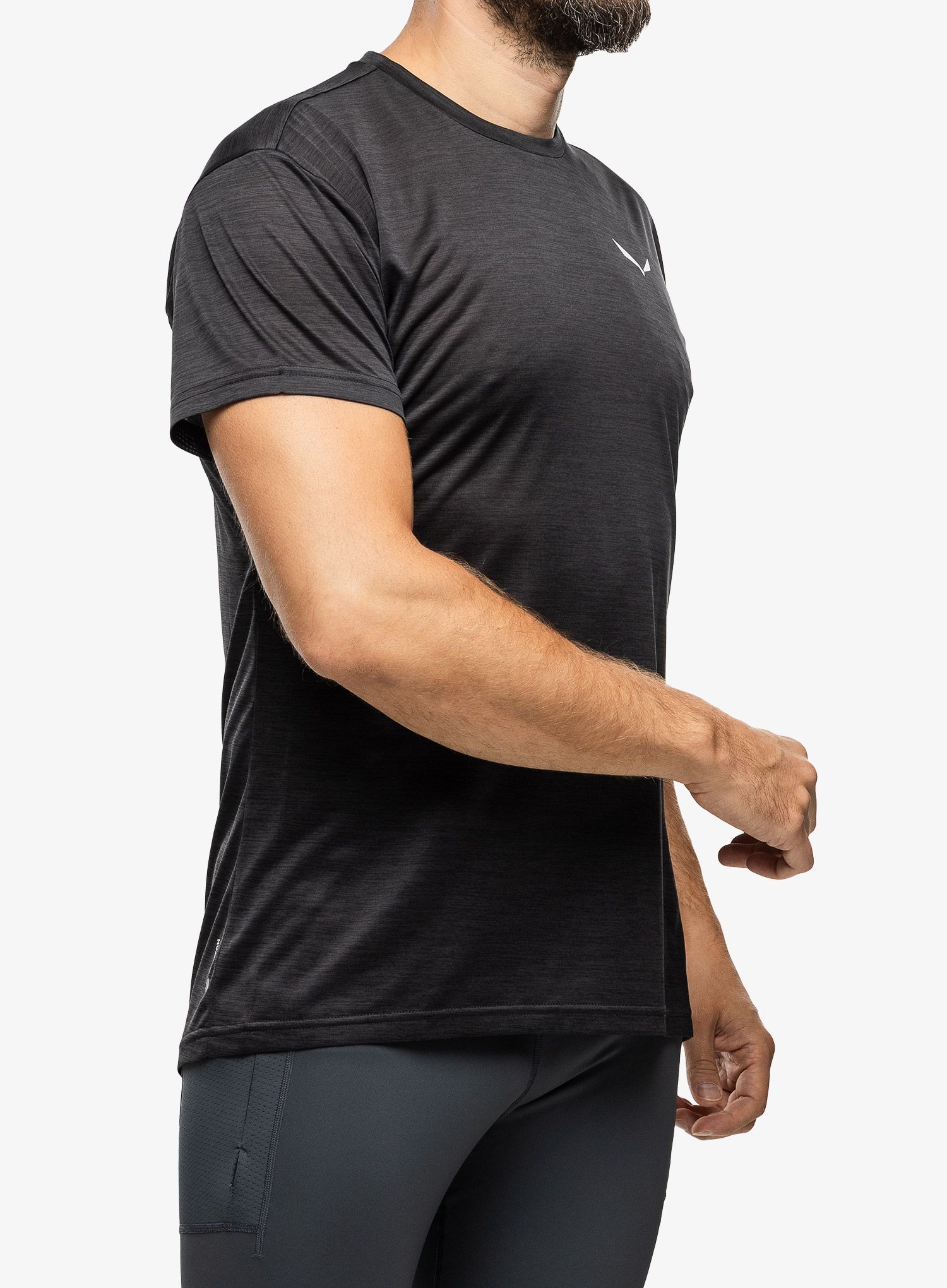 Majica Salewa Puez Melange Dry S/S Tee - black out