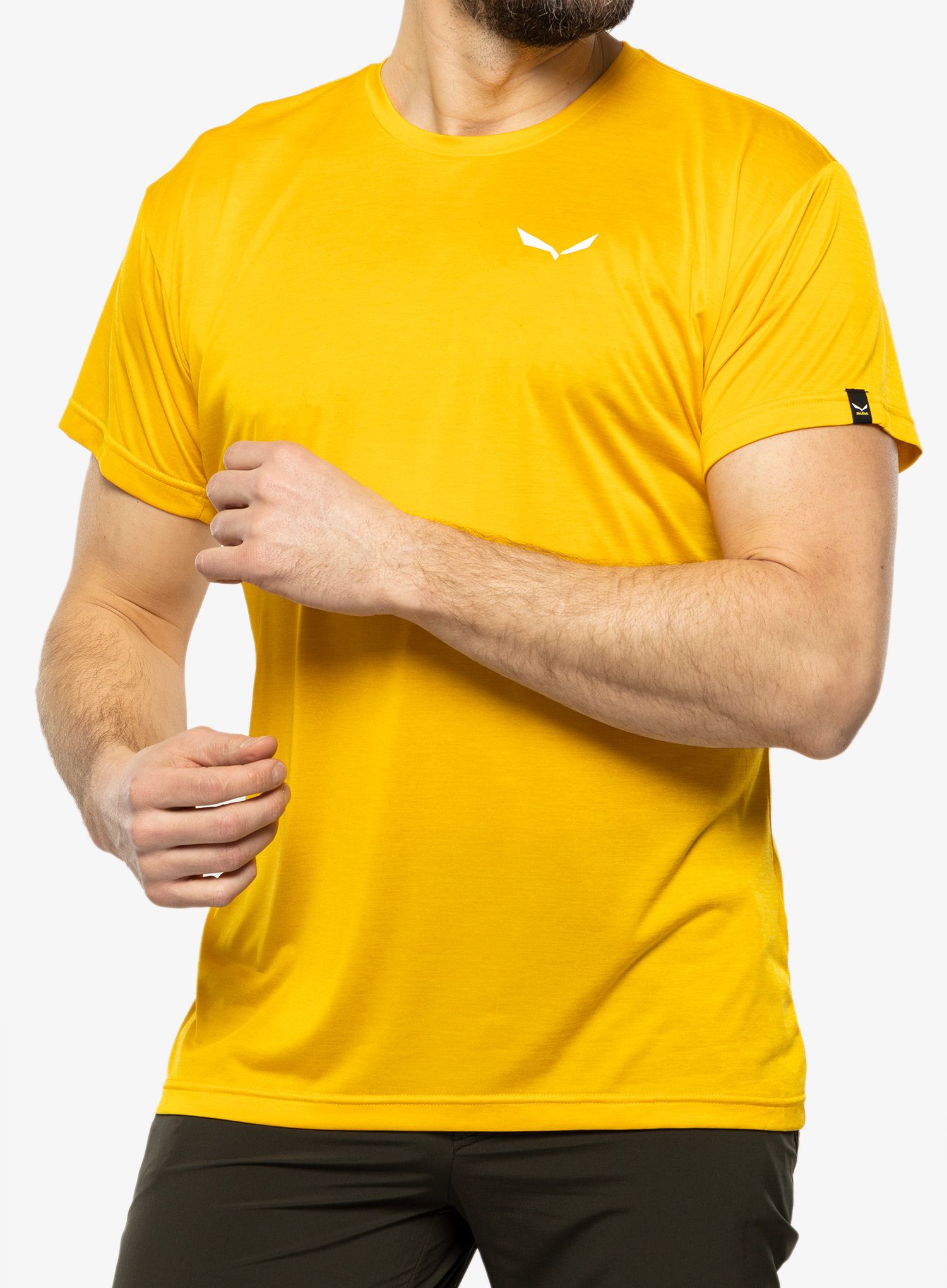 Moška majica Salewa Puez Melange Dry M S/S Tee - gold melange