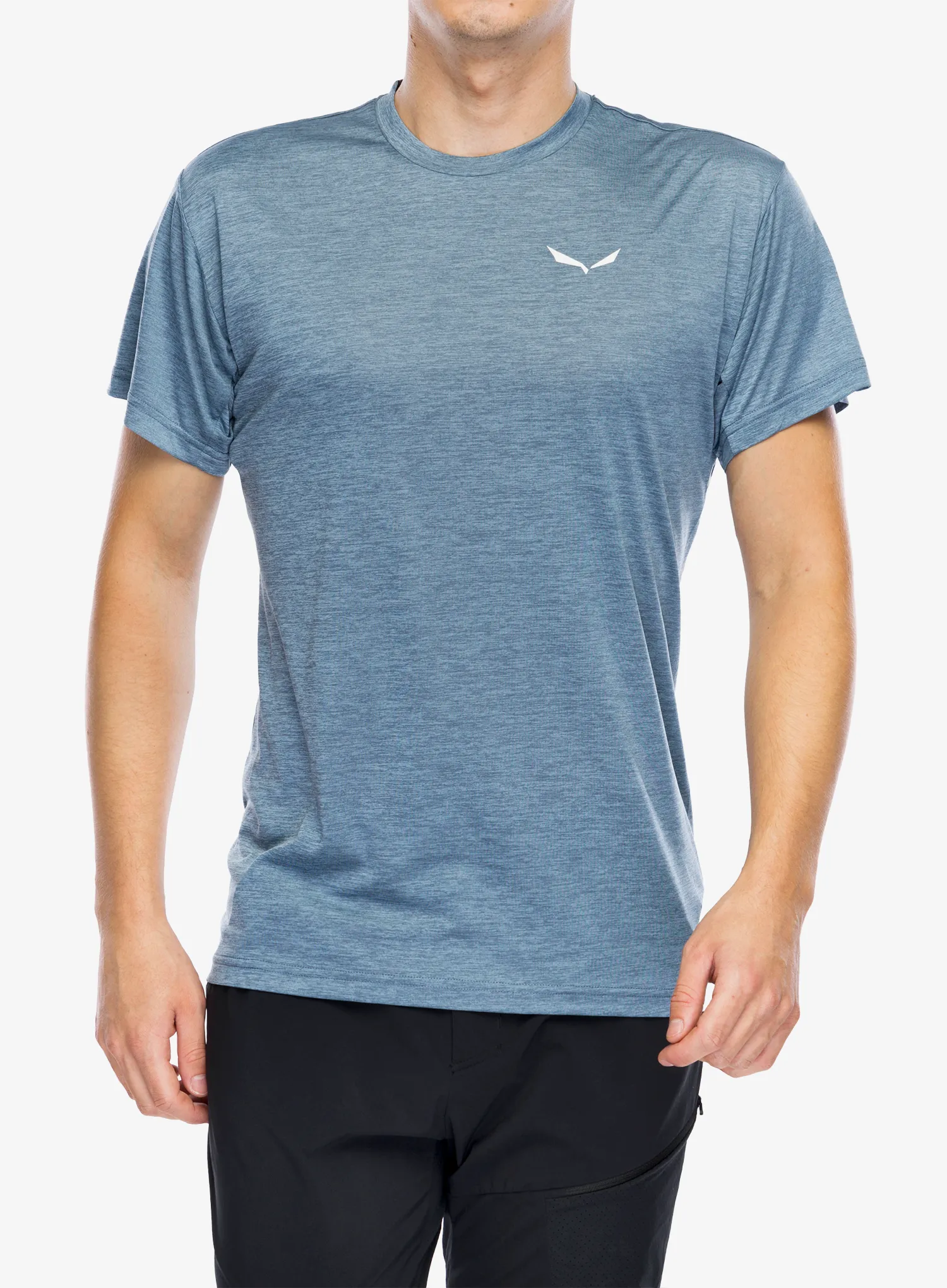 Majica Salewa Puez Melange Dry S/S Tee - java blue melange