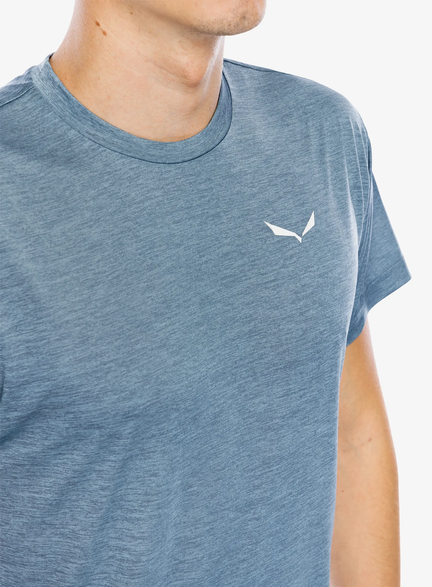 Majica Salewa Puez Melange Dry S/S Tee - java blue melange