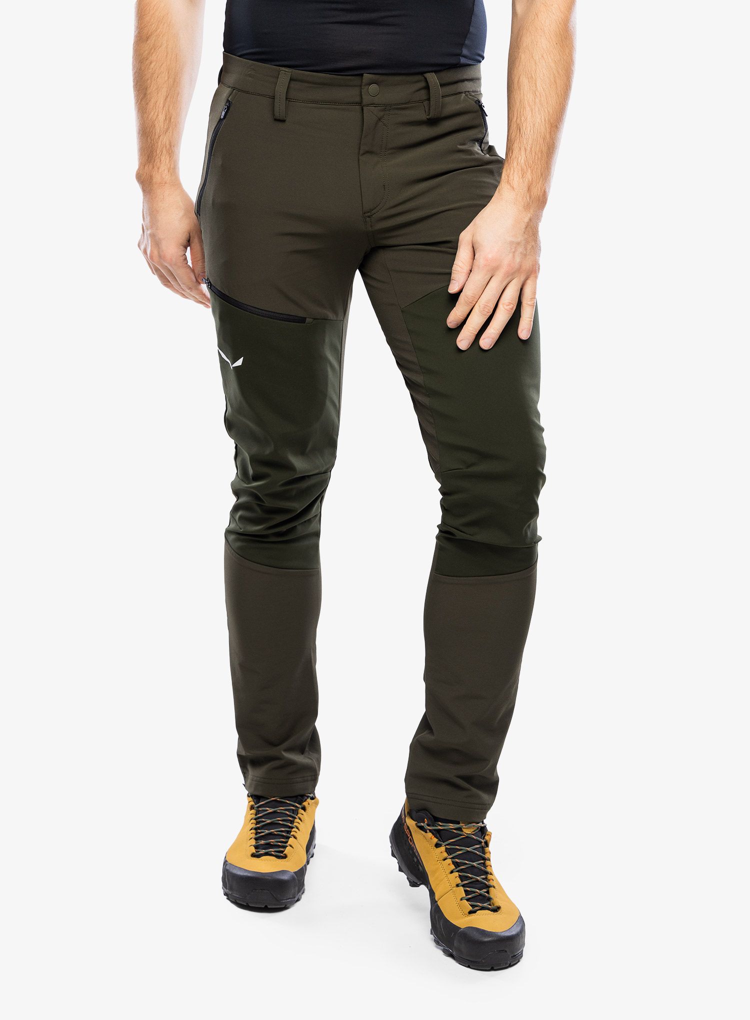Softshell hlače Salewa Puez Orval 2 DST Pant - dark olive