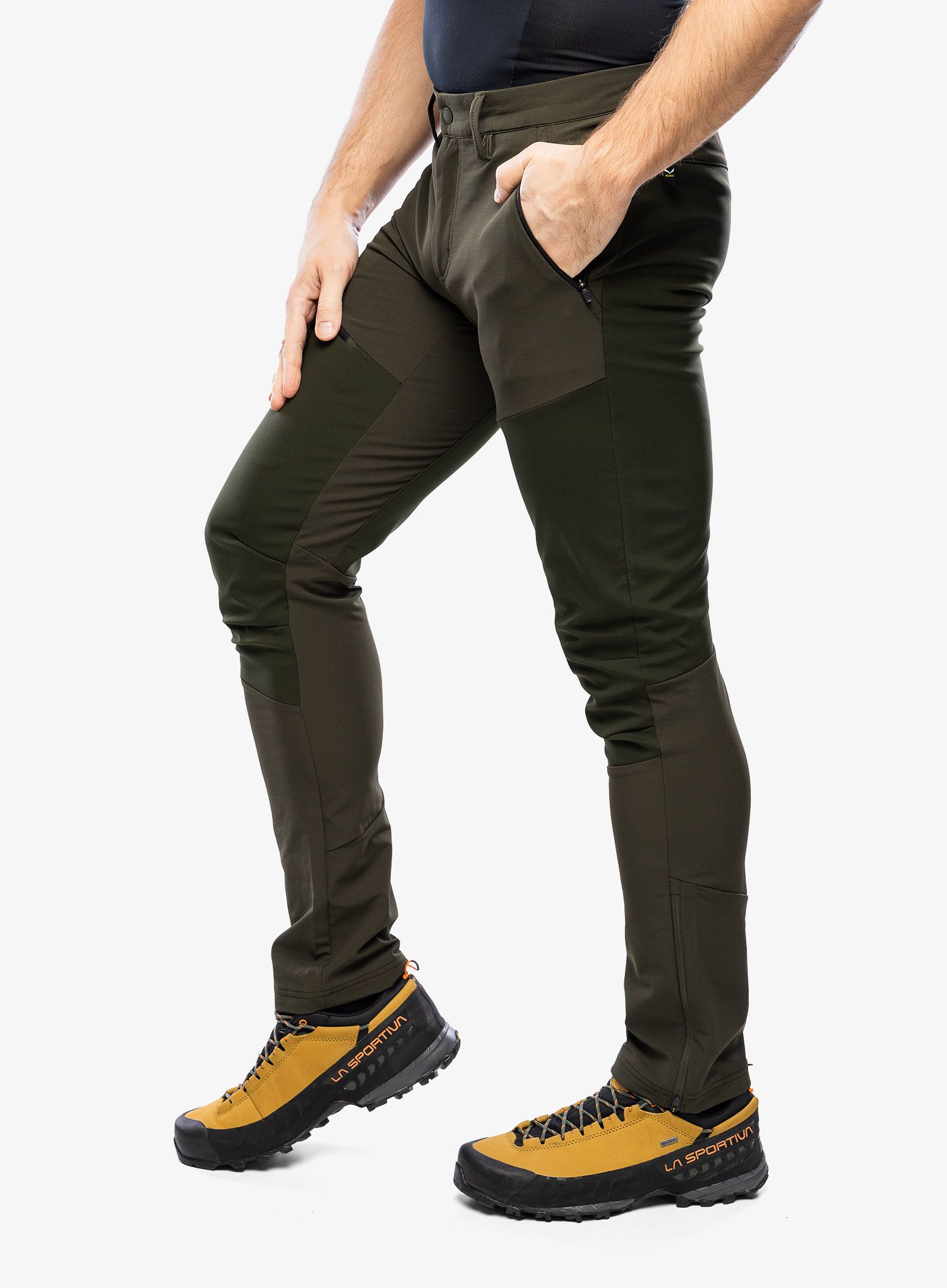 Softshell hlače Salewa Puez Orval 2 DST Pant - dark olive
