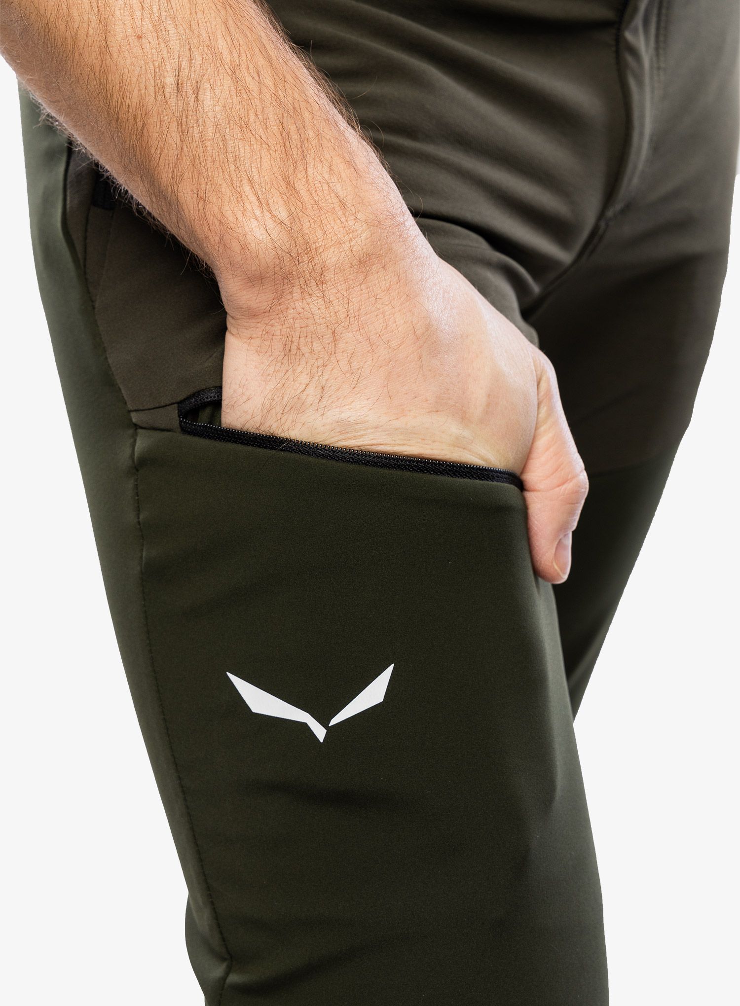 Softshell hlače Salewa Puez Orval 2 DST Pant - dark olive
