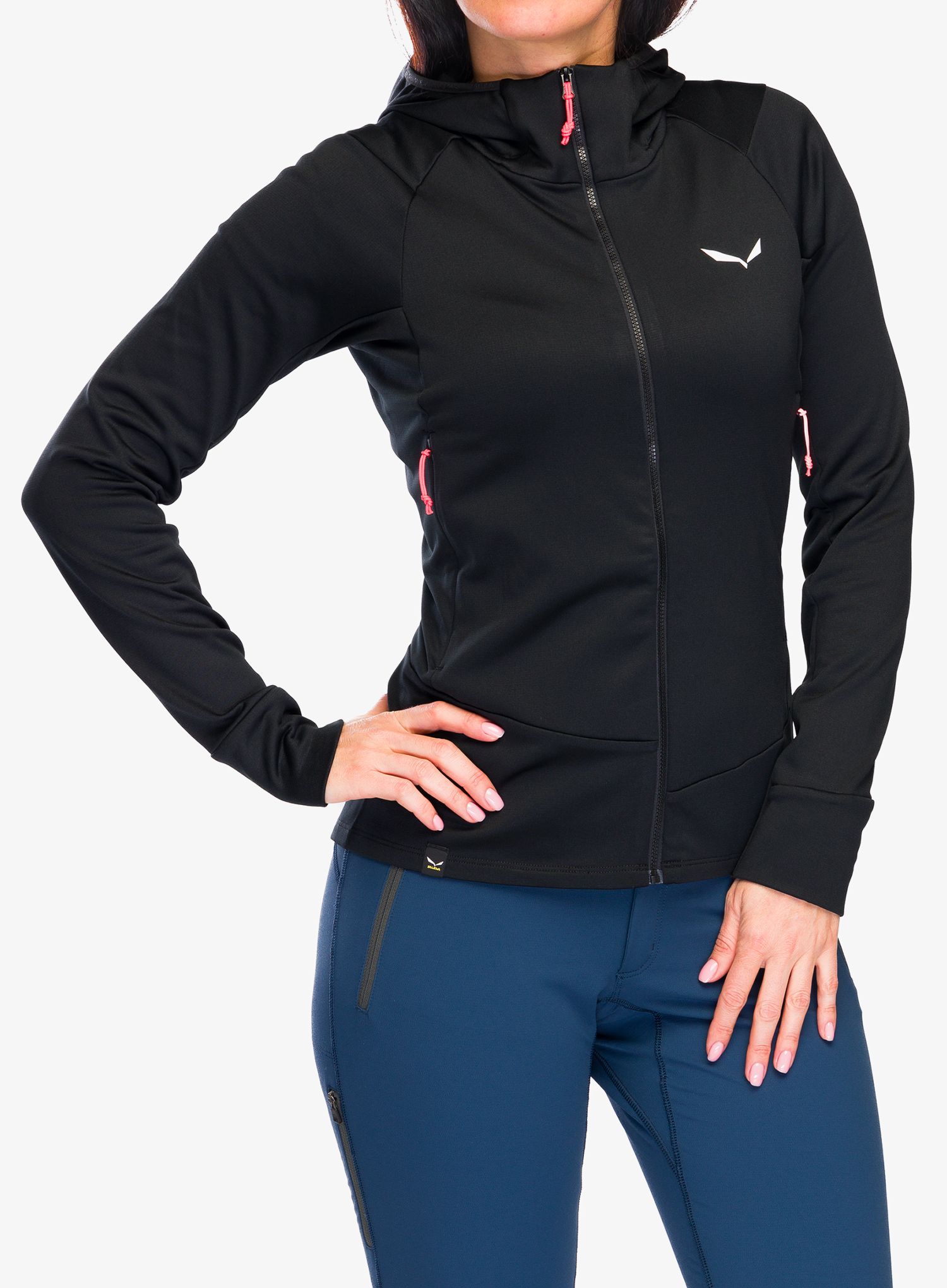 Ženski flis Salewa Puez PL HD Jacket - black out