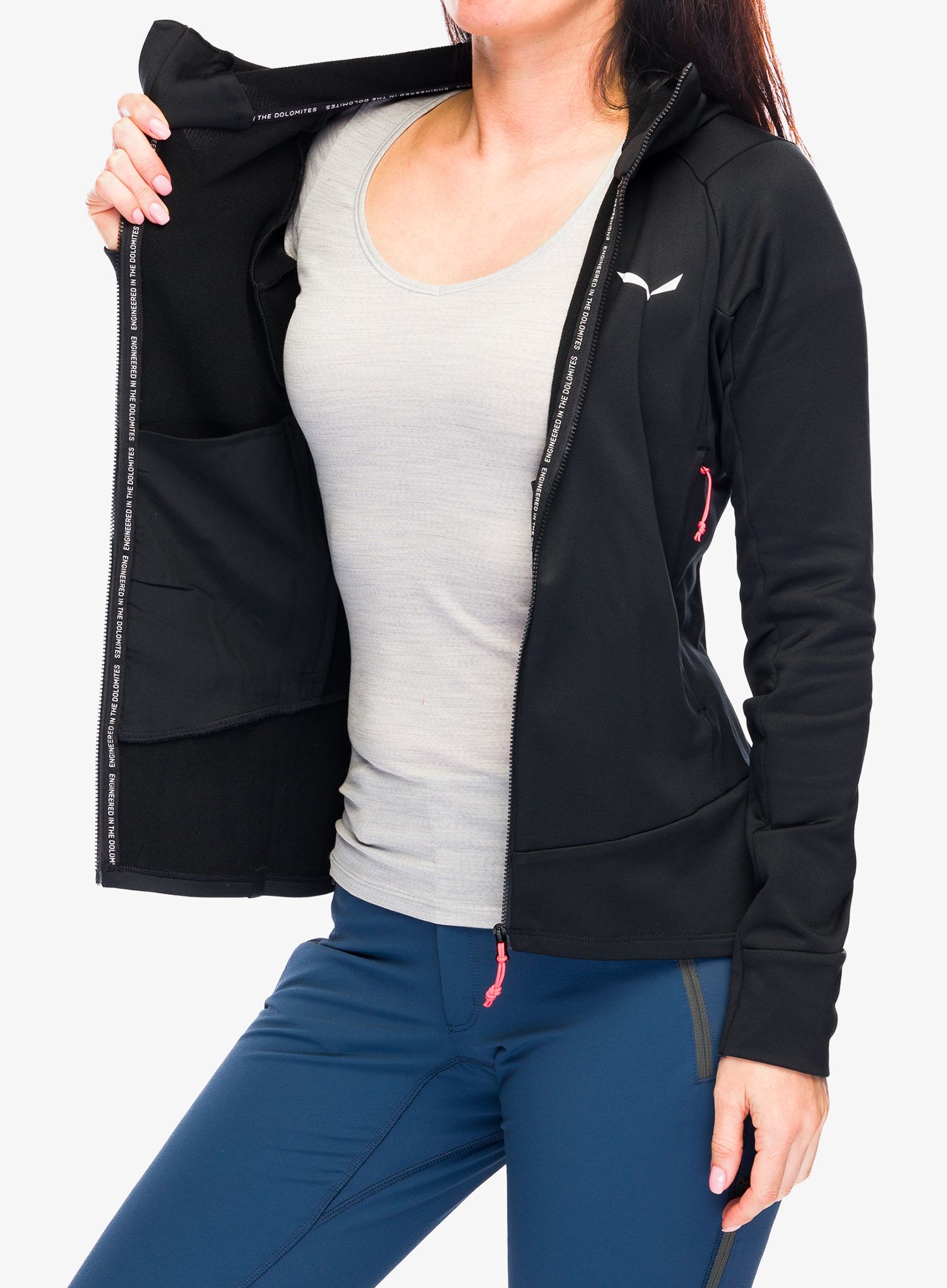Ženski flis Salewa Puez PL HD Jacket - black out