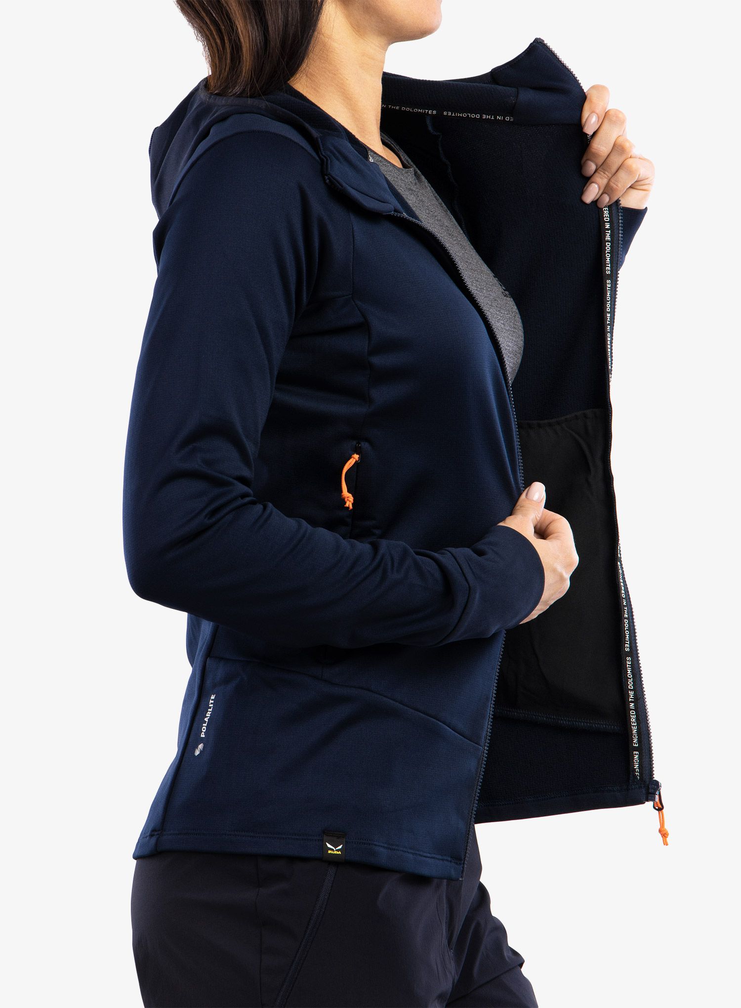 Ženski flis Salewa Puez PL HD Jacket - navy blazer