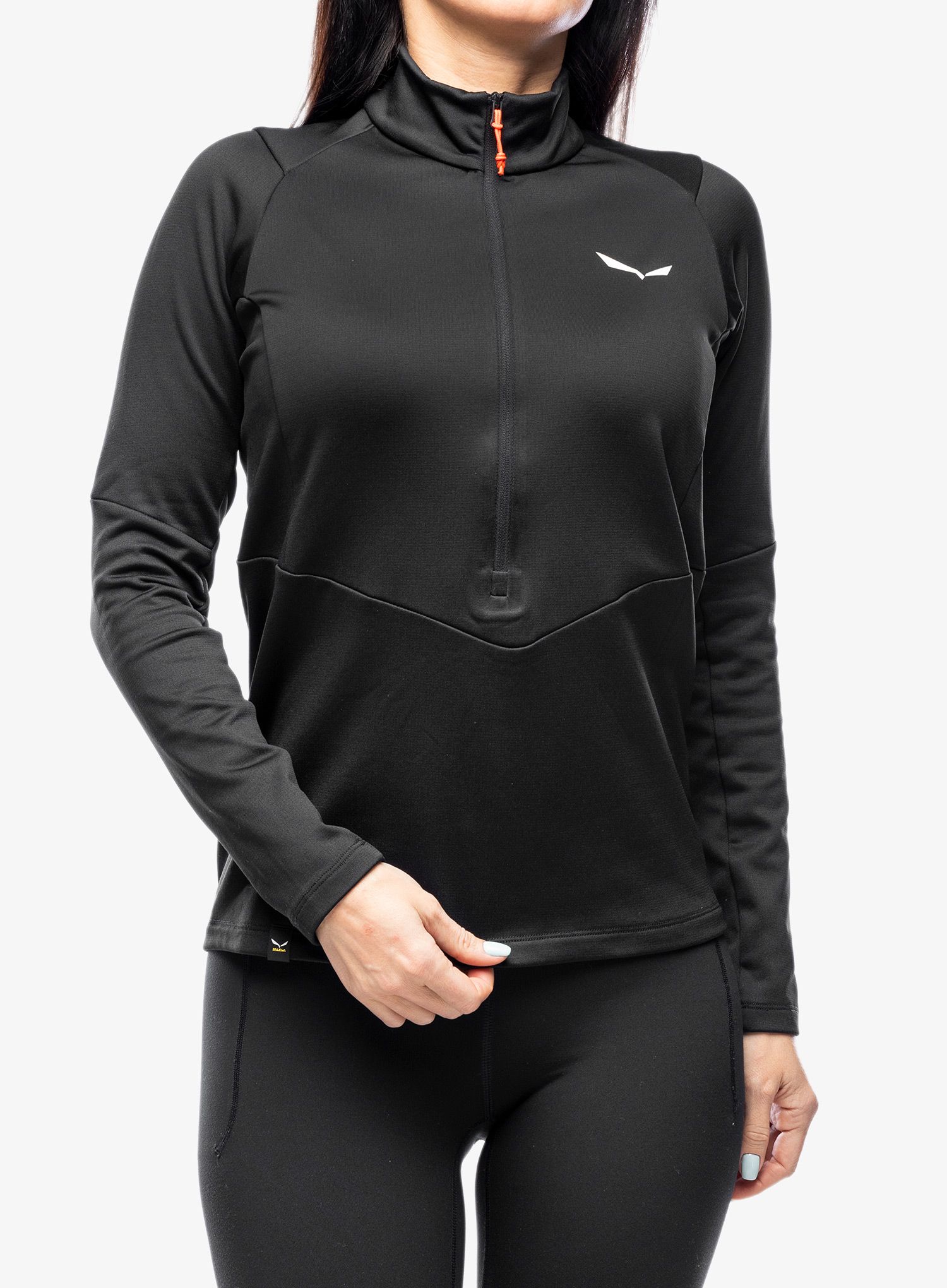 Ženski flis Salewa Puez PL HZ Fleece - black out
