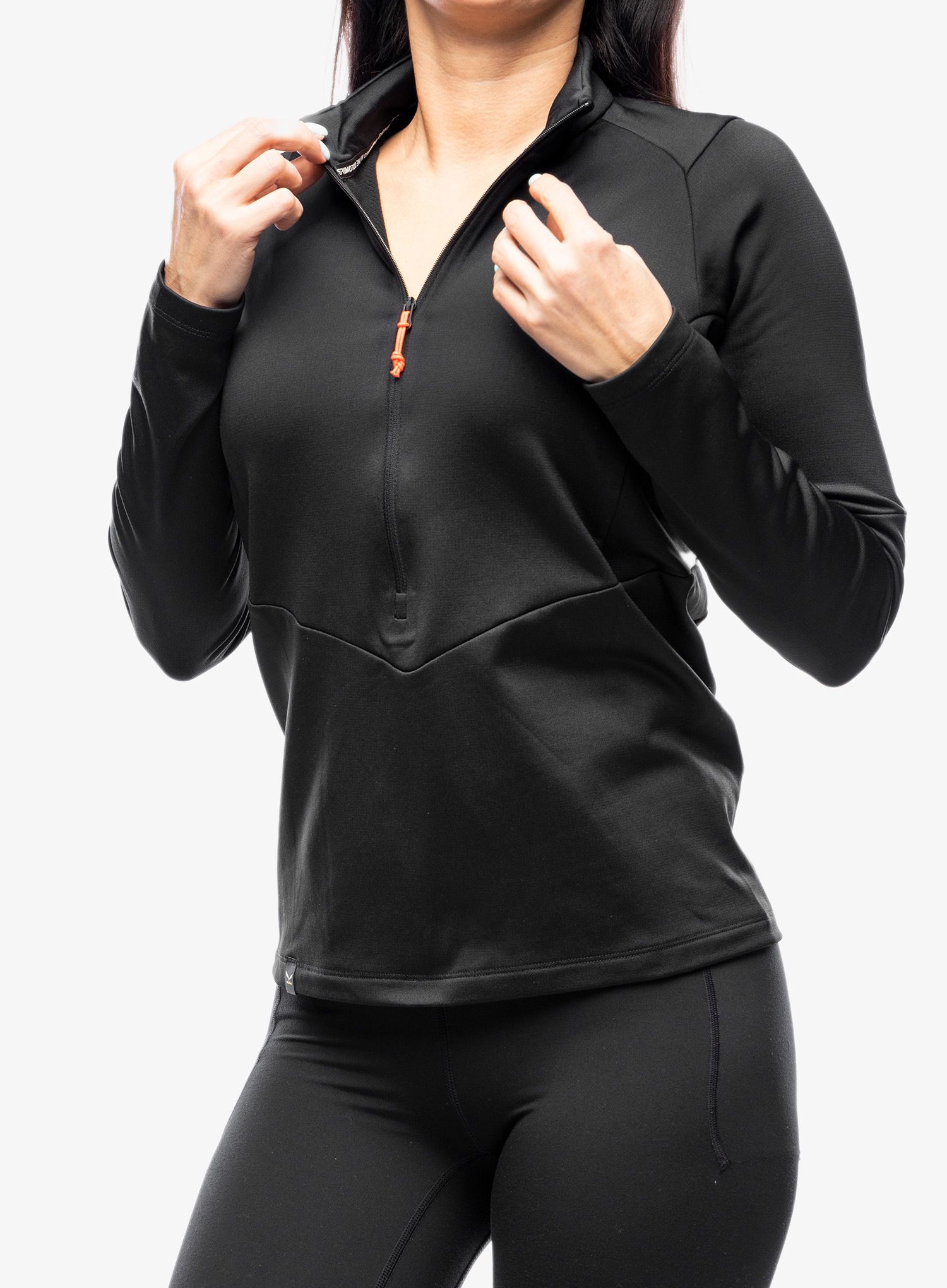 Ženski flis Salewa Puez PL HZ Fleece - black out