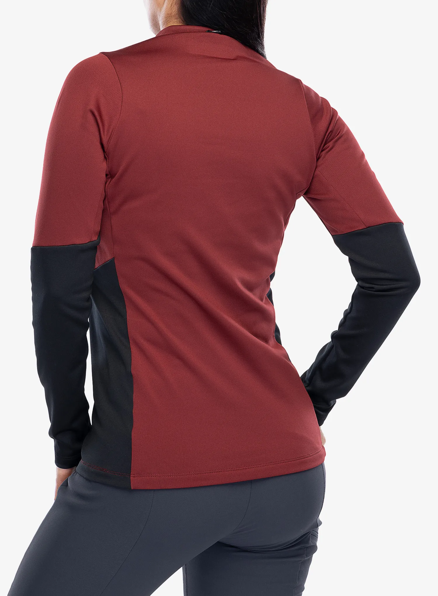 Ženski flis Salewa Puez PL HZ Fleece - syrah