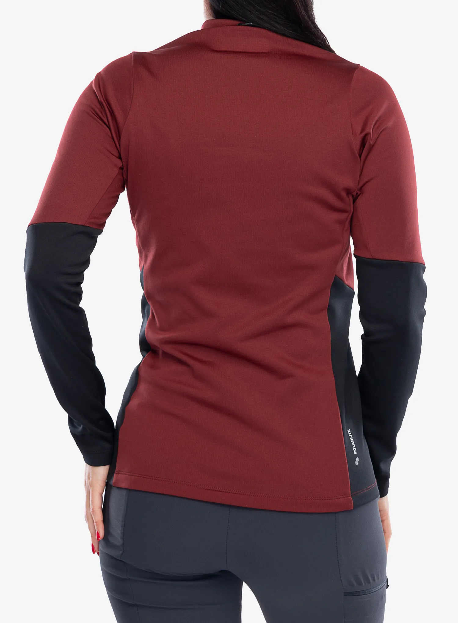 Ženski flis Salewa Puez PL HZ Fleece - syrah