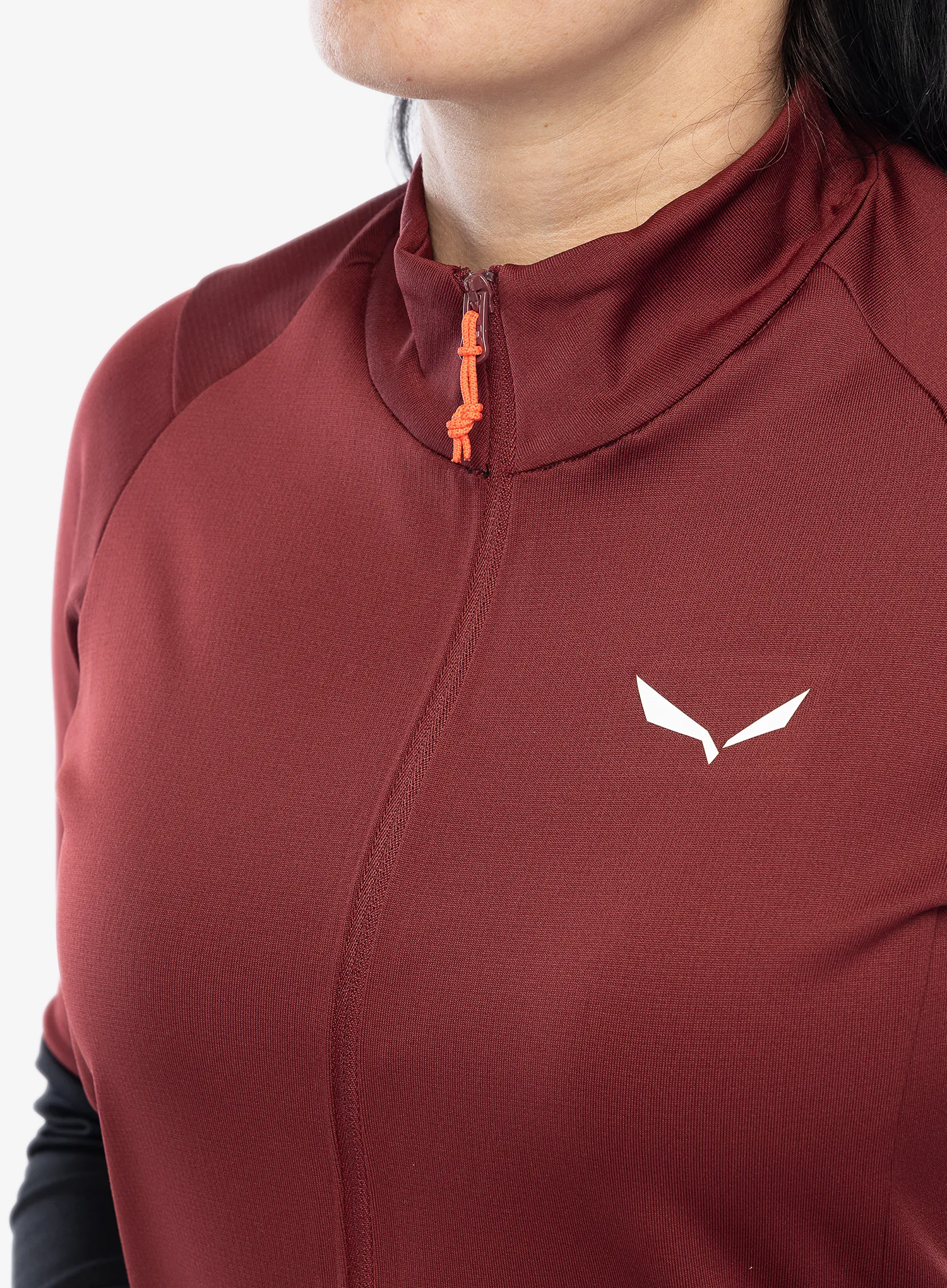 Ženski flis Salewa Puez PL HZ Fleece - syrah