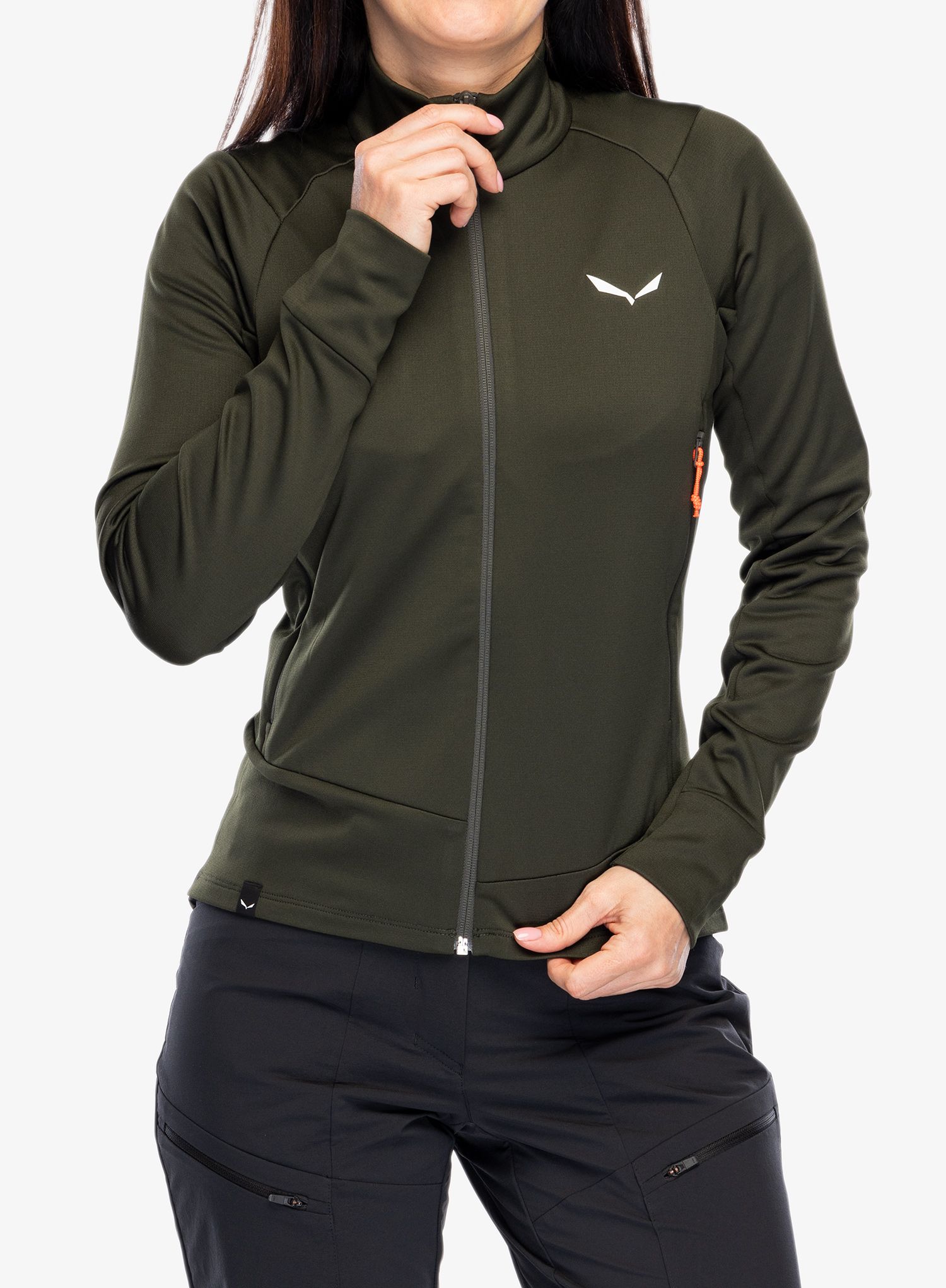 Ženski flis Salewa Puez PL Jacket - dark olive