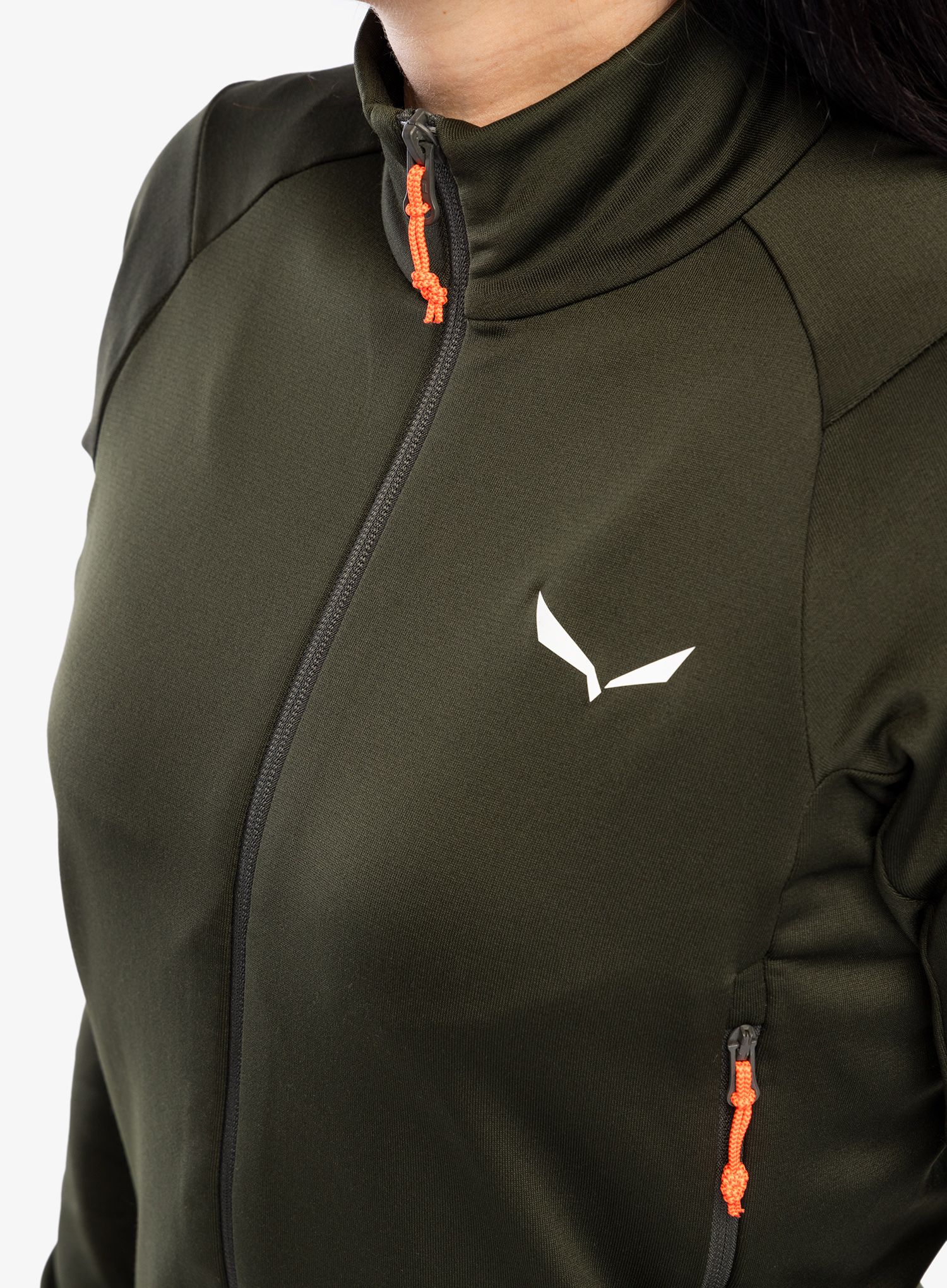 Ženski flis Salewa Puez PL Jacket - dark olive