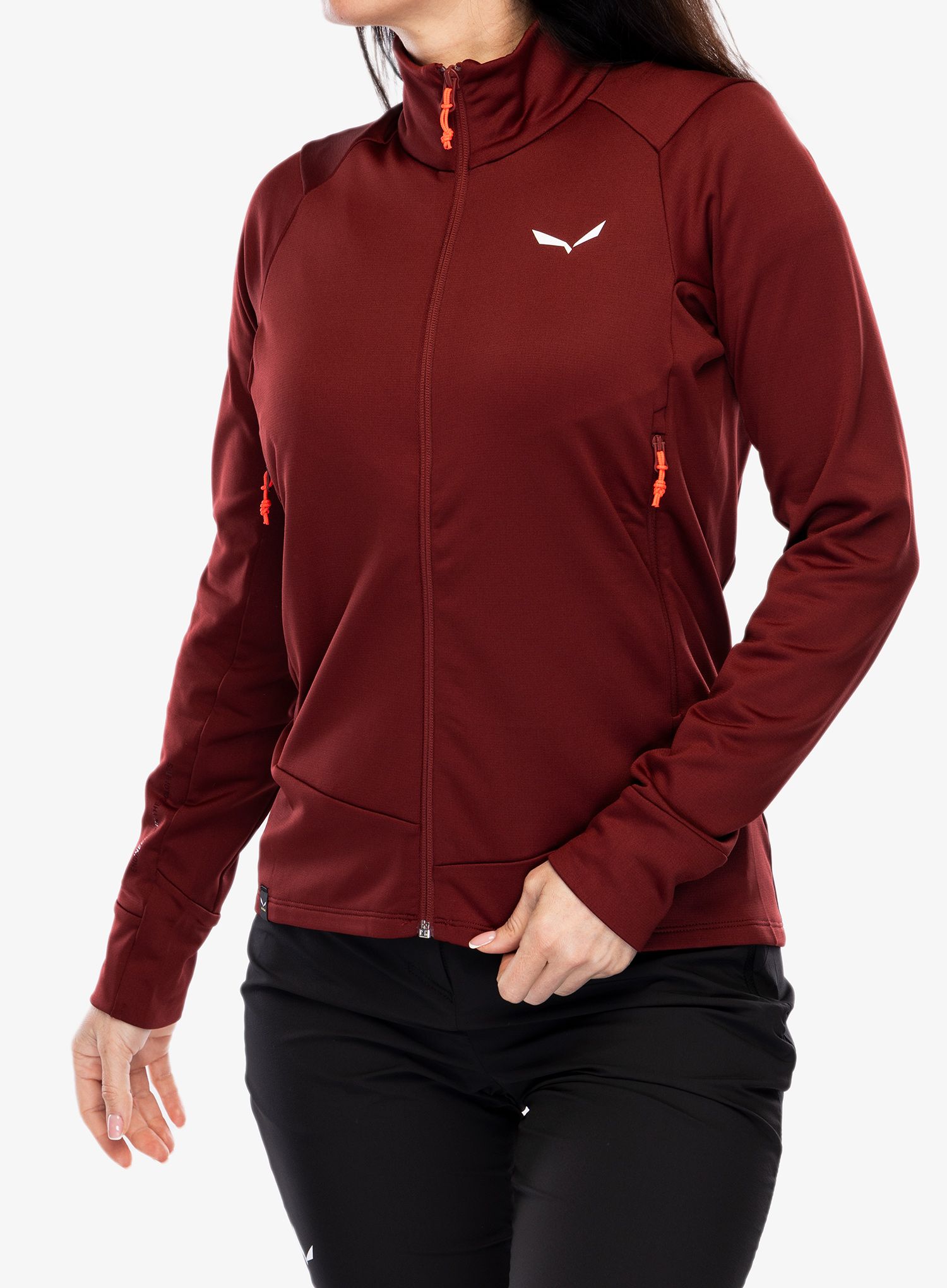 Ženski flis Salewa Puez PL Jacket - syrah