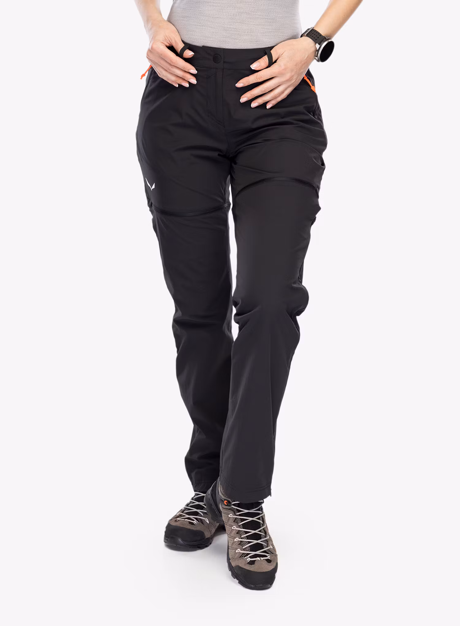 Ženske treking hlače Salewa Puez Talvena DST 2/1 Pant - black out