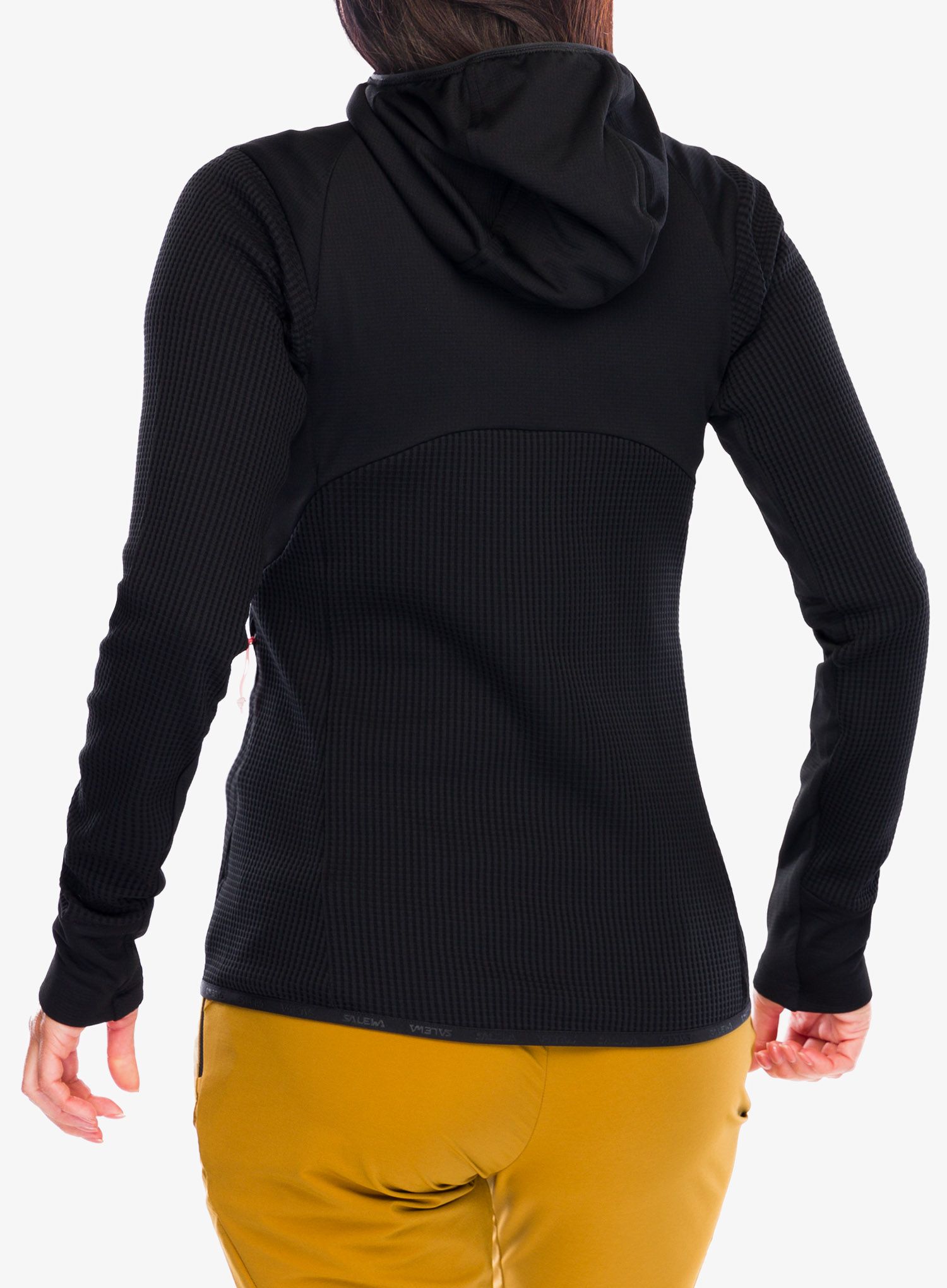 Ženska jopica Salewa Puez Waffle Hyb PL HD Jacket - black out