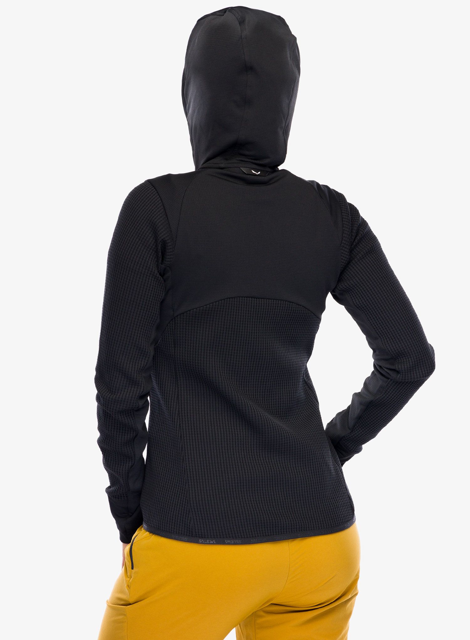 Ženska jopica Salewa Puez Waffle Hyb PL HD Jacket - black out