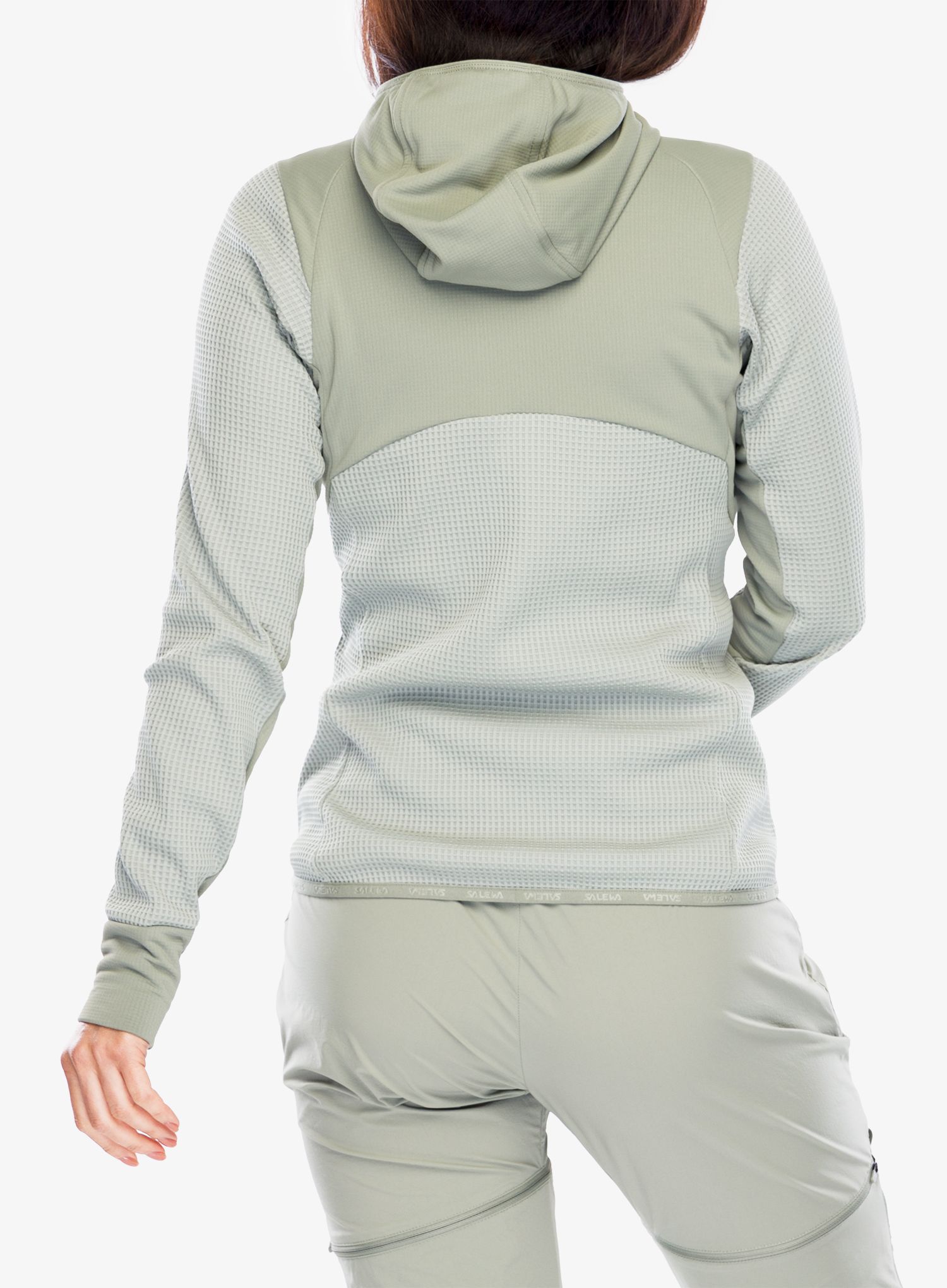 Ženski flis Salewa Puez Waffle Hyb PL HD Jacket - shadow