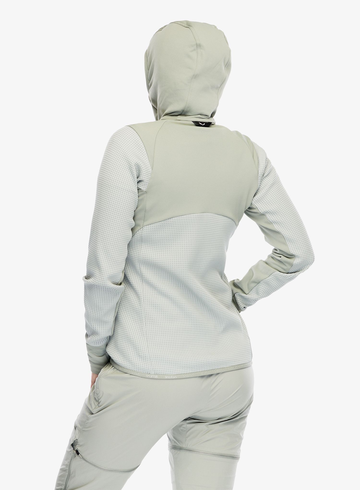 Ženski flis Salewa Puez Waffle Hyb PL HD Jacket - shadow