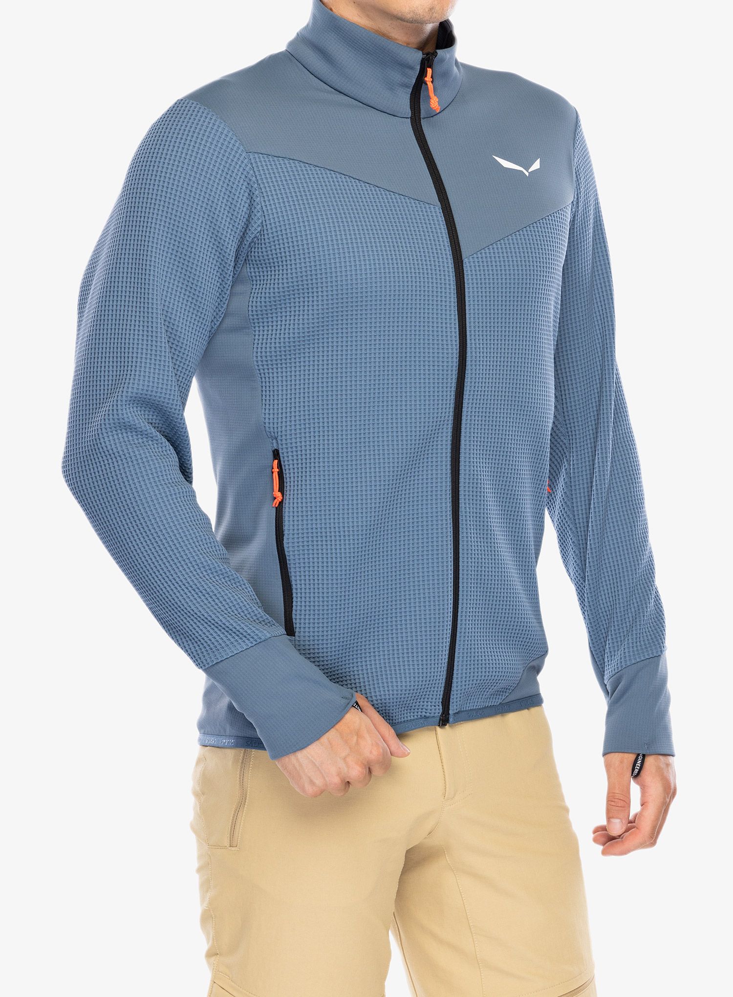 Jopica na zadrgo Salewa Puez Waffle Hyb PL Jacket  - java blue