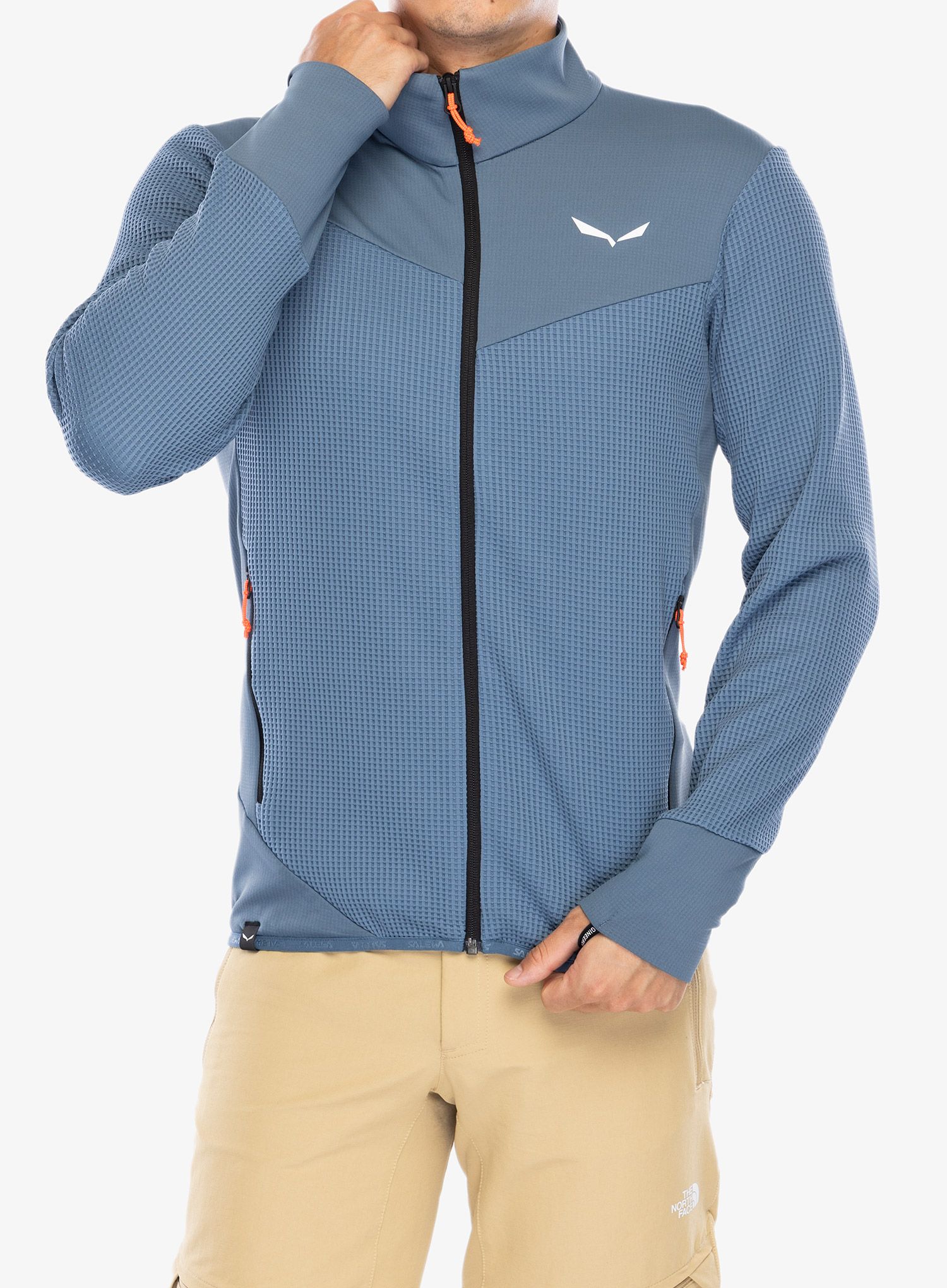 Jopica na zadrgo Salewa Puez Waffle Hyb PL Jacket  - java blue