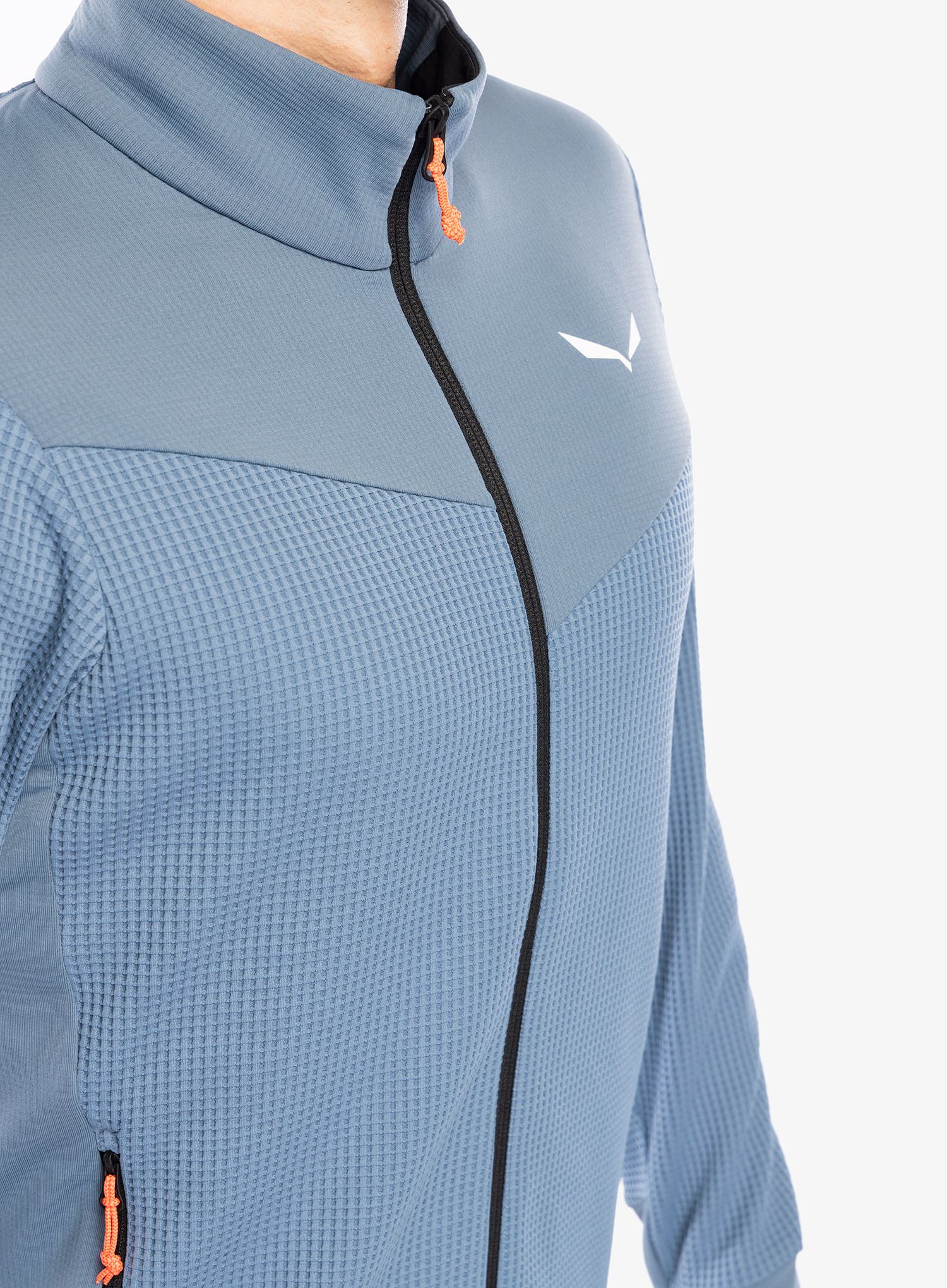 Jopica na zadrgo Salewa Puez Waffle Hyb PL Jacket  - java blue