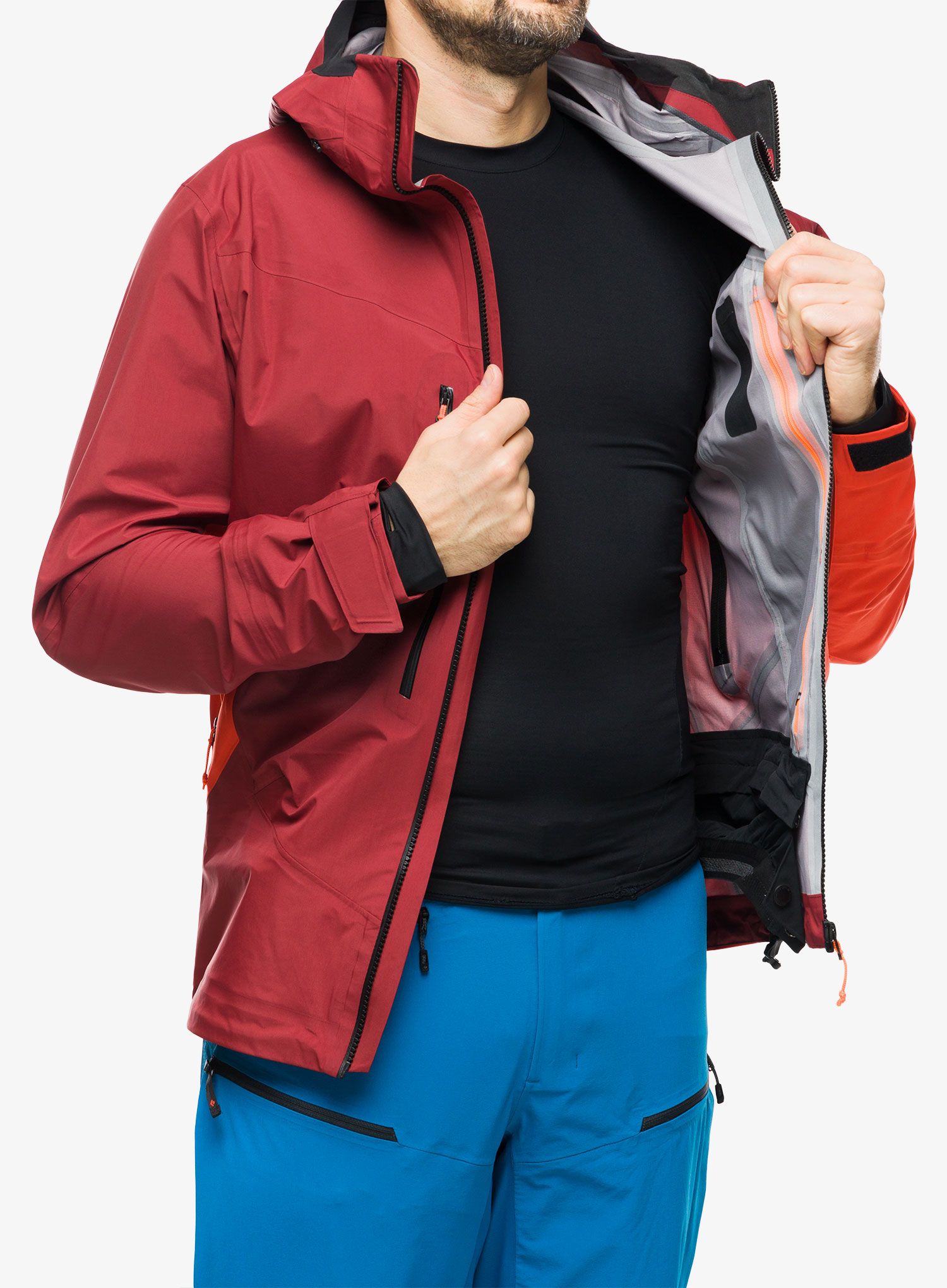 Jakna za turno smučanje Salewa Sella 3L PTX Jacket - syrah