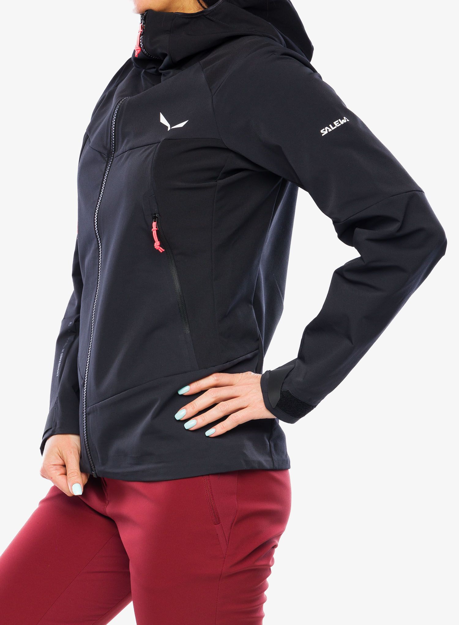 Ženska softshell jakna Salewa Sella DST Jacket - black out