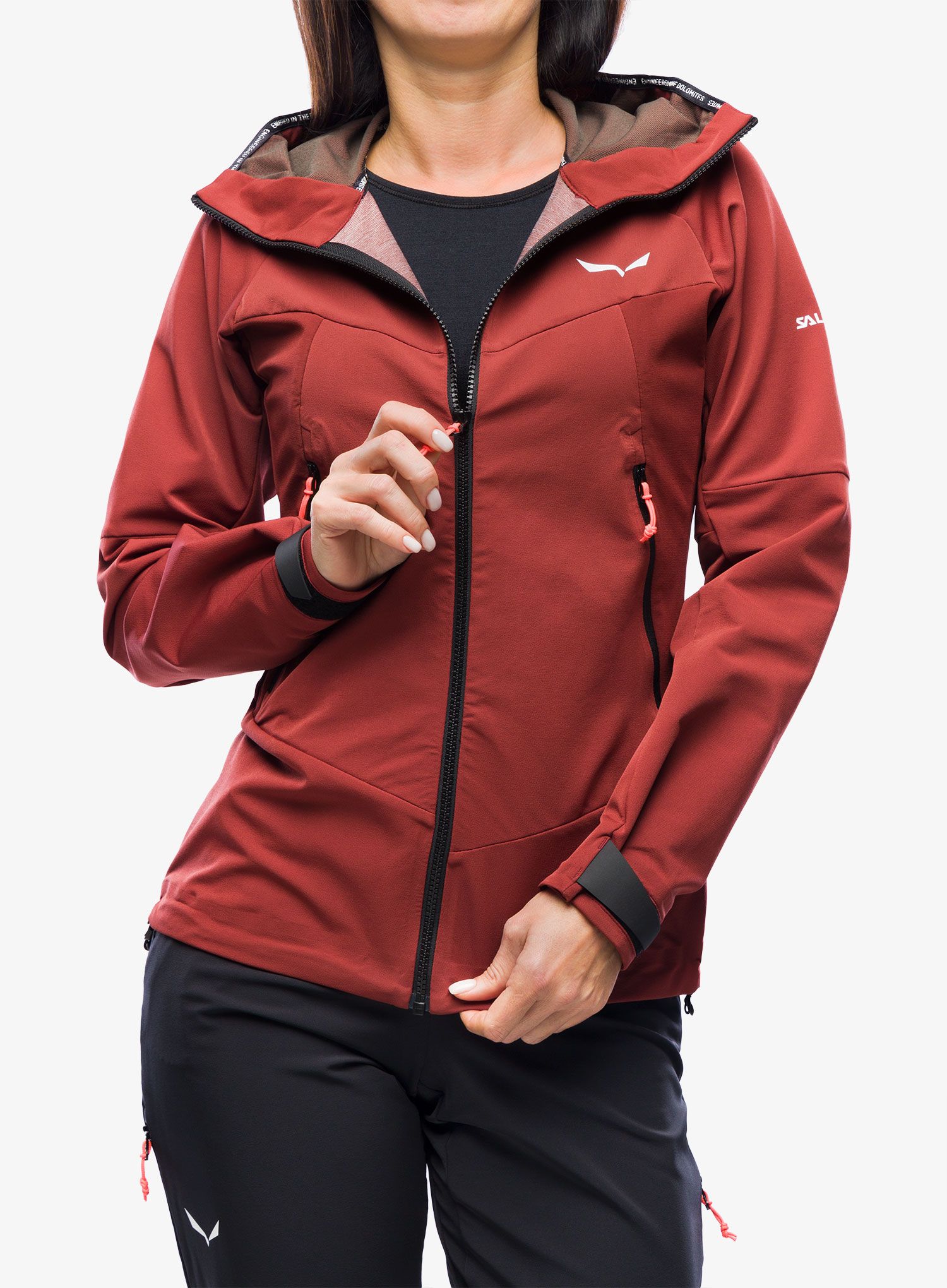 Ženska jakna za turno smučanje Salewa Sella DST Jacket - syrah