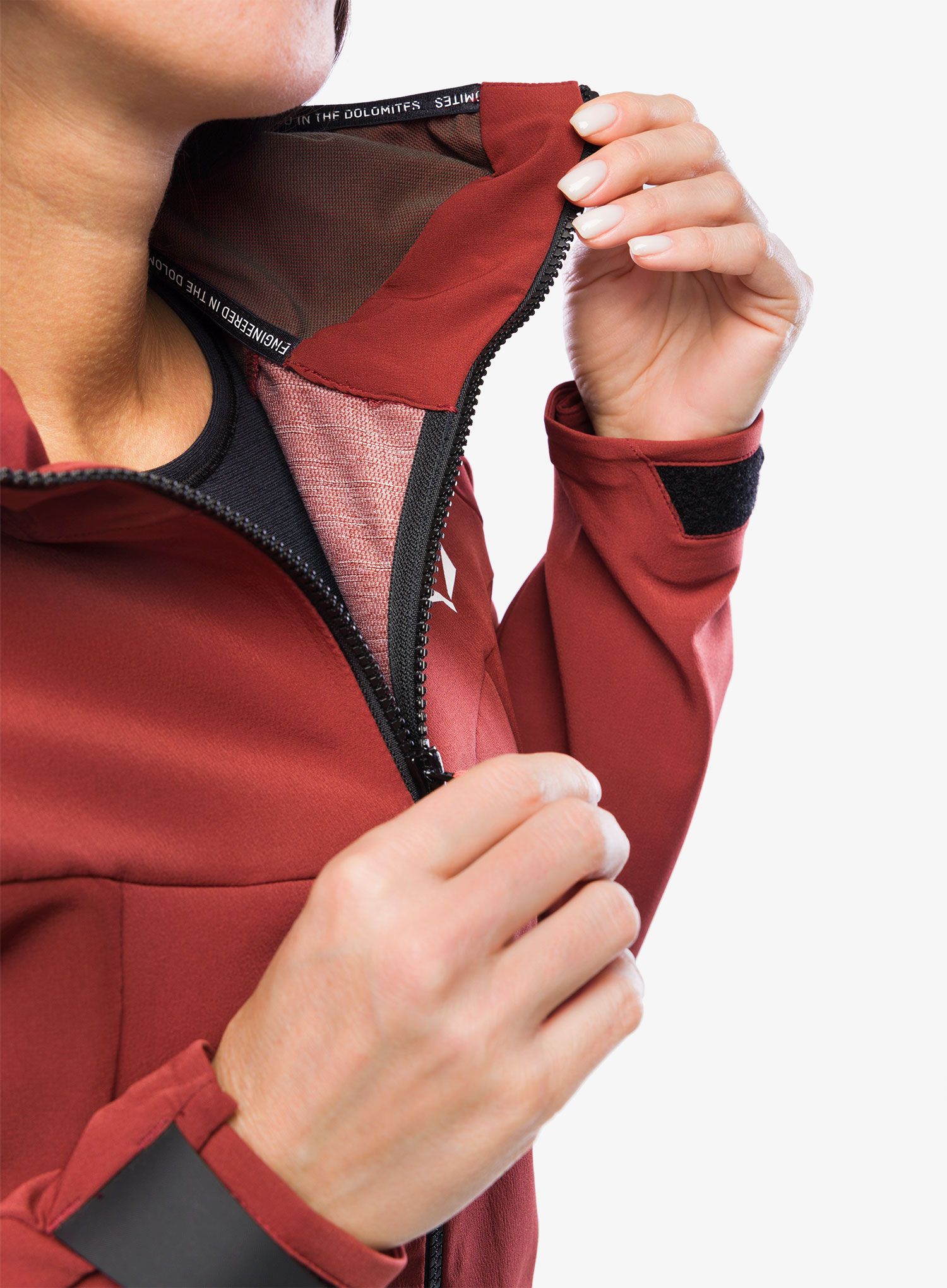 Ženska jakna za turno smučanje Salewa Sella DST Jacket - syrah