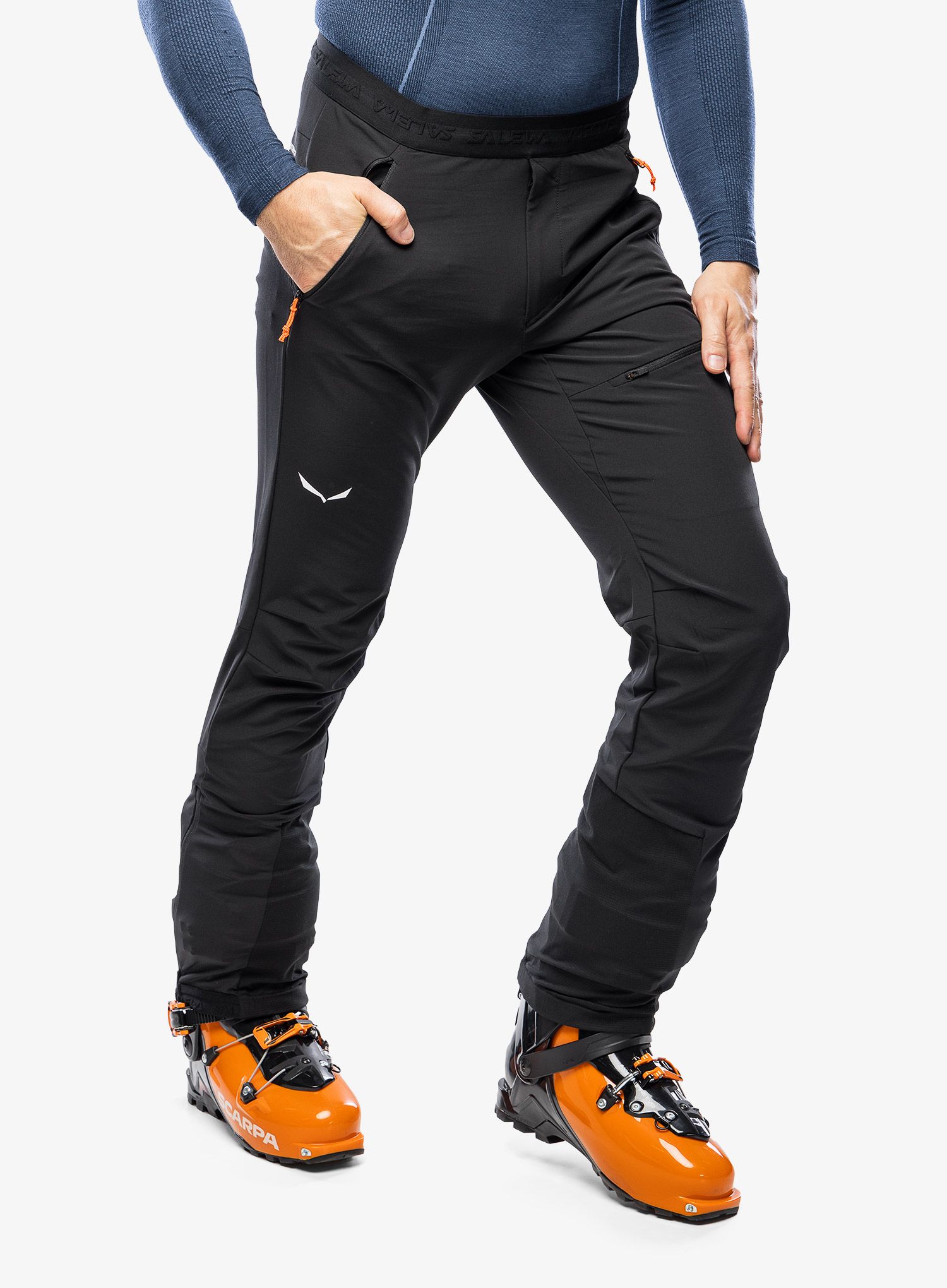 Softshell hlače Salewa Sella DST Light Pants - black out