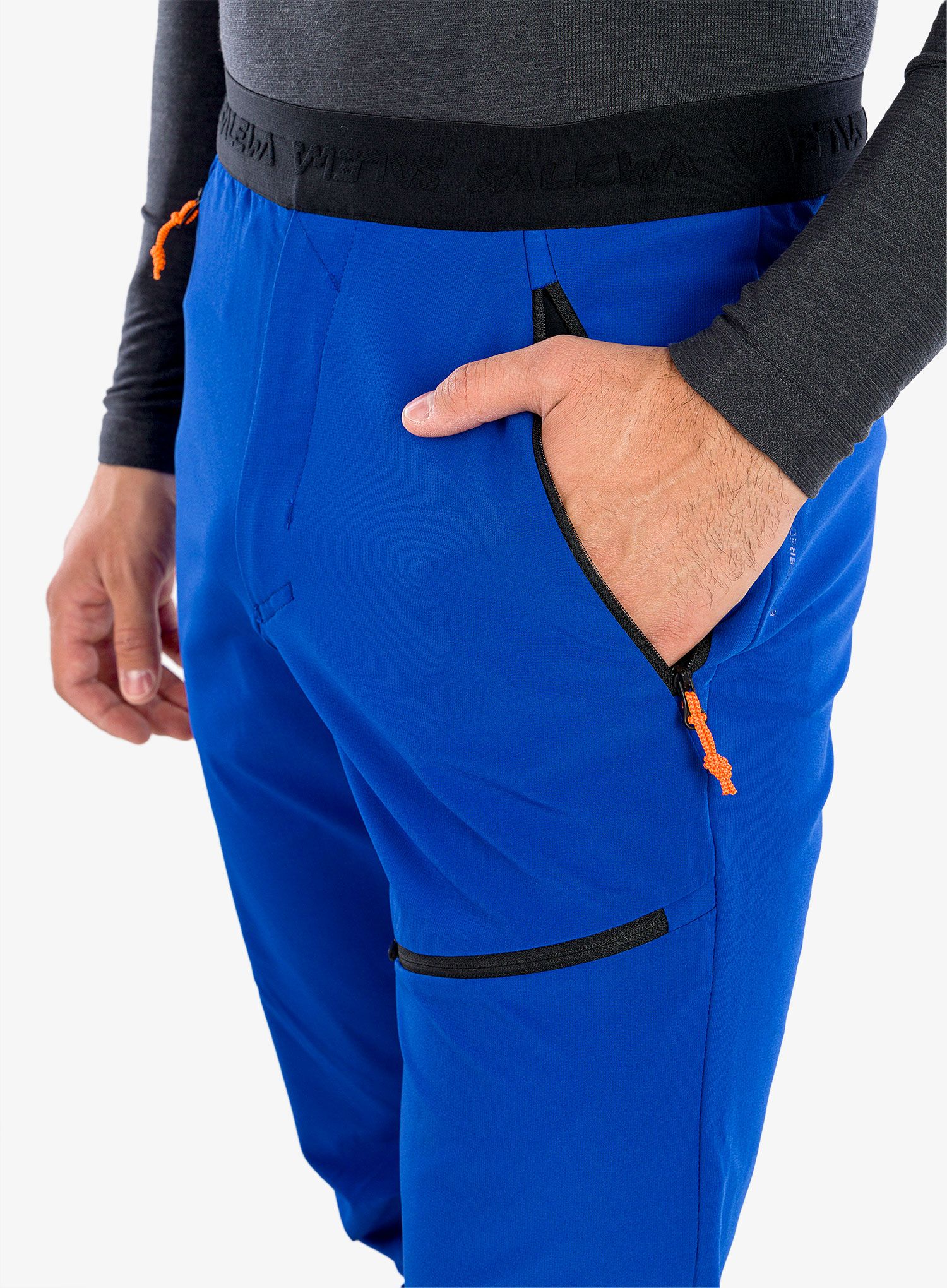 Hlače za turno smučanje Salewa Sella DST Light Pants - electric/black out