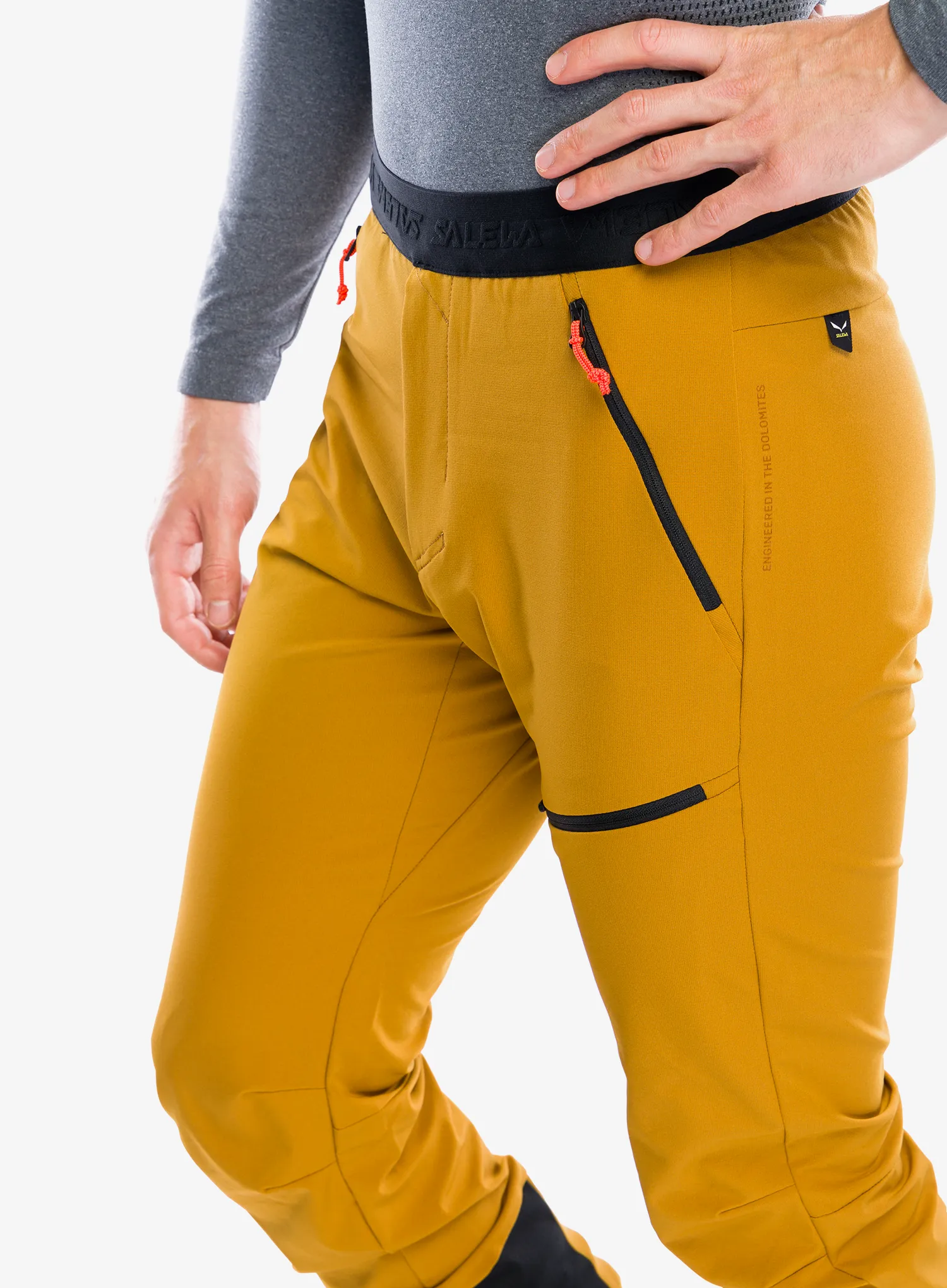 Softshell hlače Salewa Sella DST Light Pants - golden brown