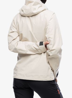 Ženska hibridna jakna Salewa Sella PTX 3L HYB Jacket - oatmeal