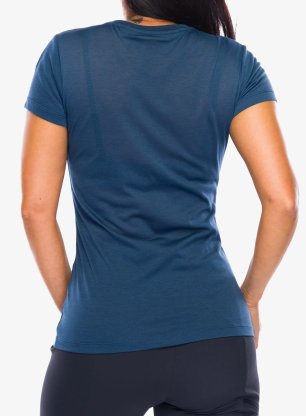 Ženska majica Salewa Solid Dry S/S Tee - dark denim