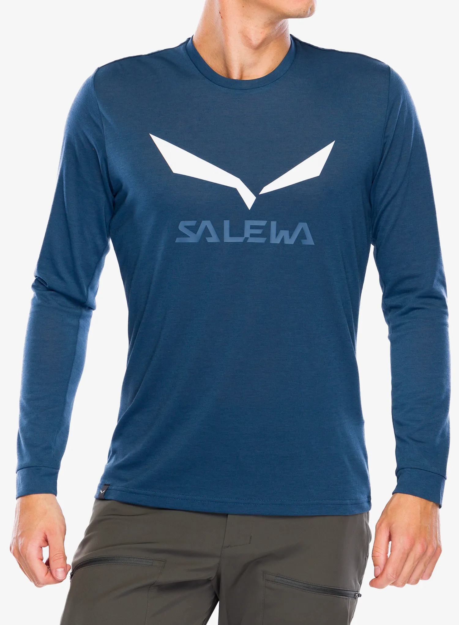Majica z dolgimi rokavi Salewa Solidlogo Dry L/S Te - dark denim