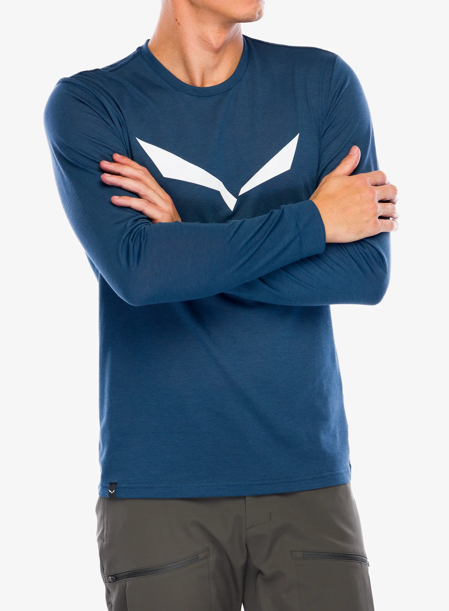Majica z dolgimi rokavi Salewa Solidlogo Dry L/S Te - dark denim