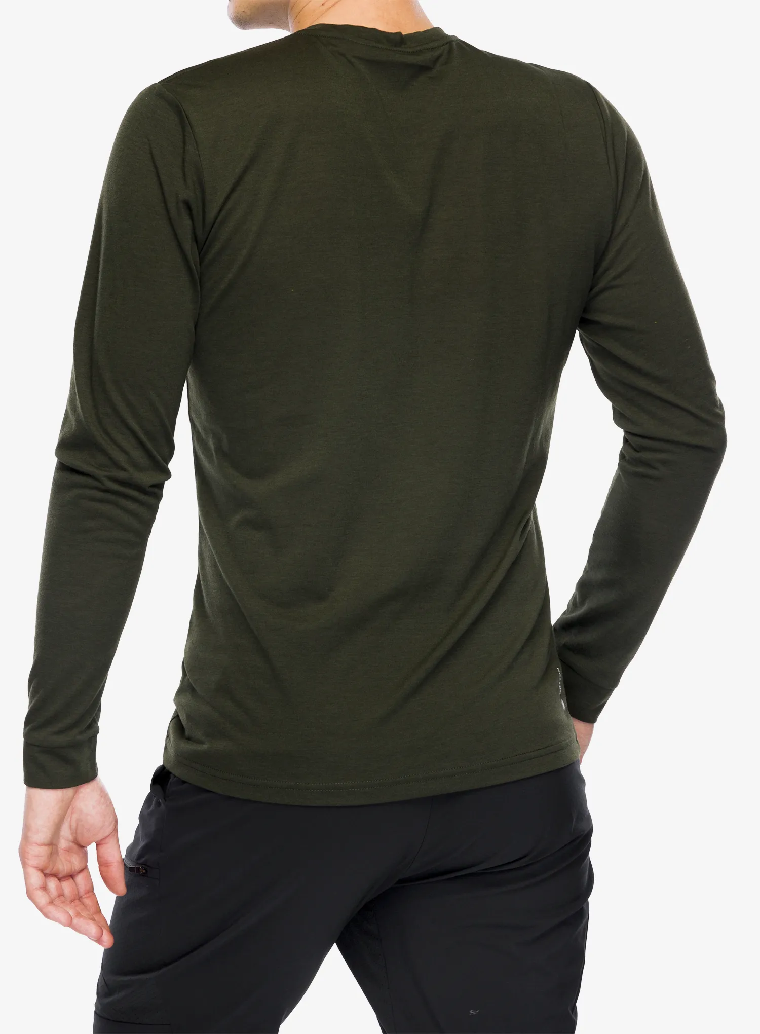 Puloverji brez kapuce Salewa Solidlogo Dry L/S Te - dark olive