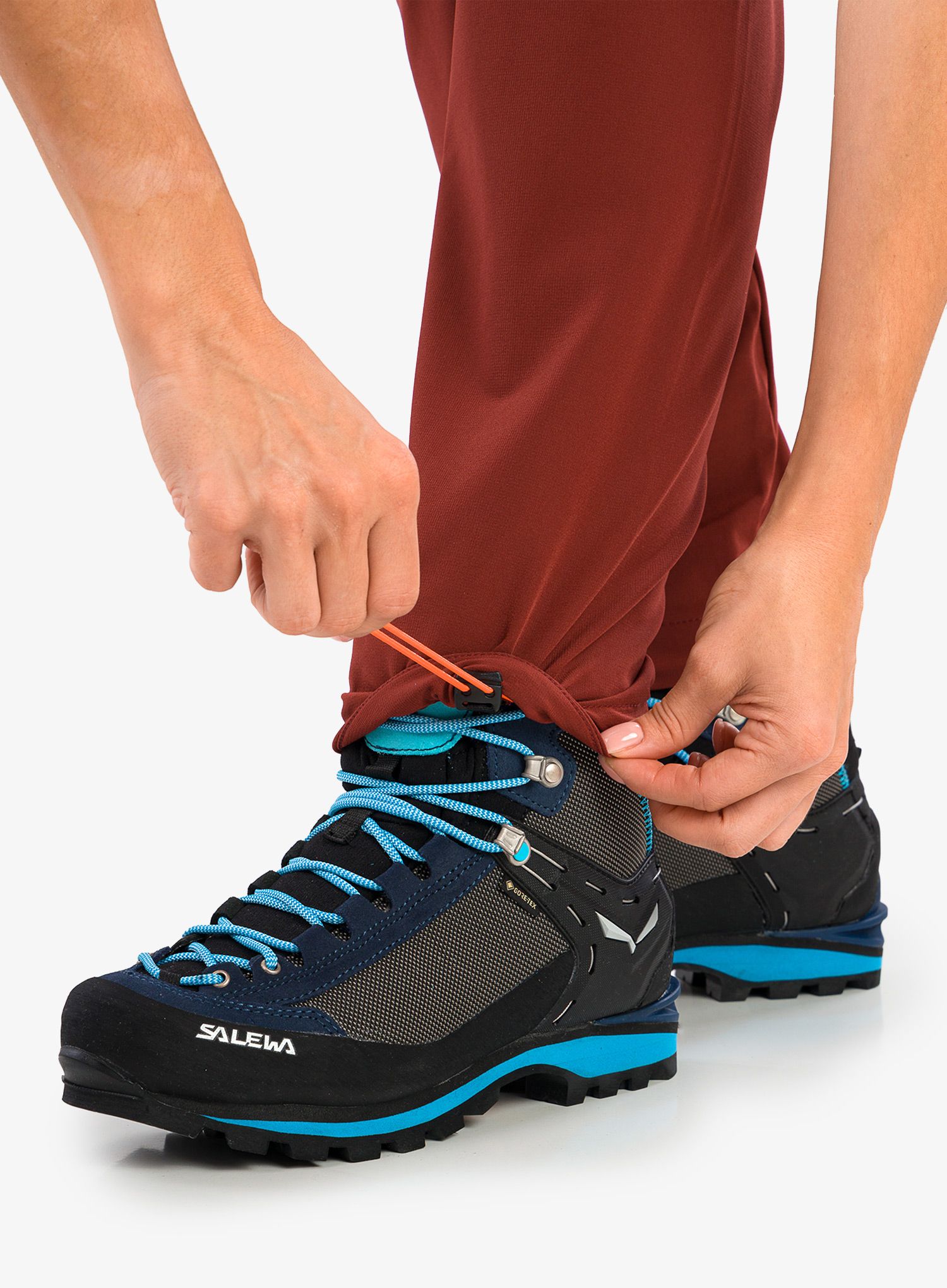 Ženske treking hlače Salewa Terminal Pant - syrah/fluo coral