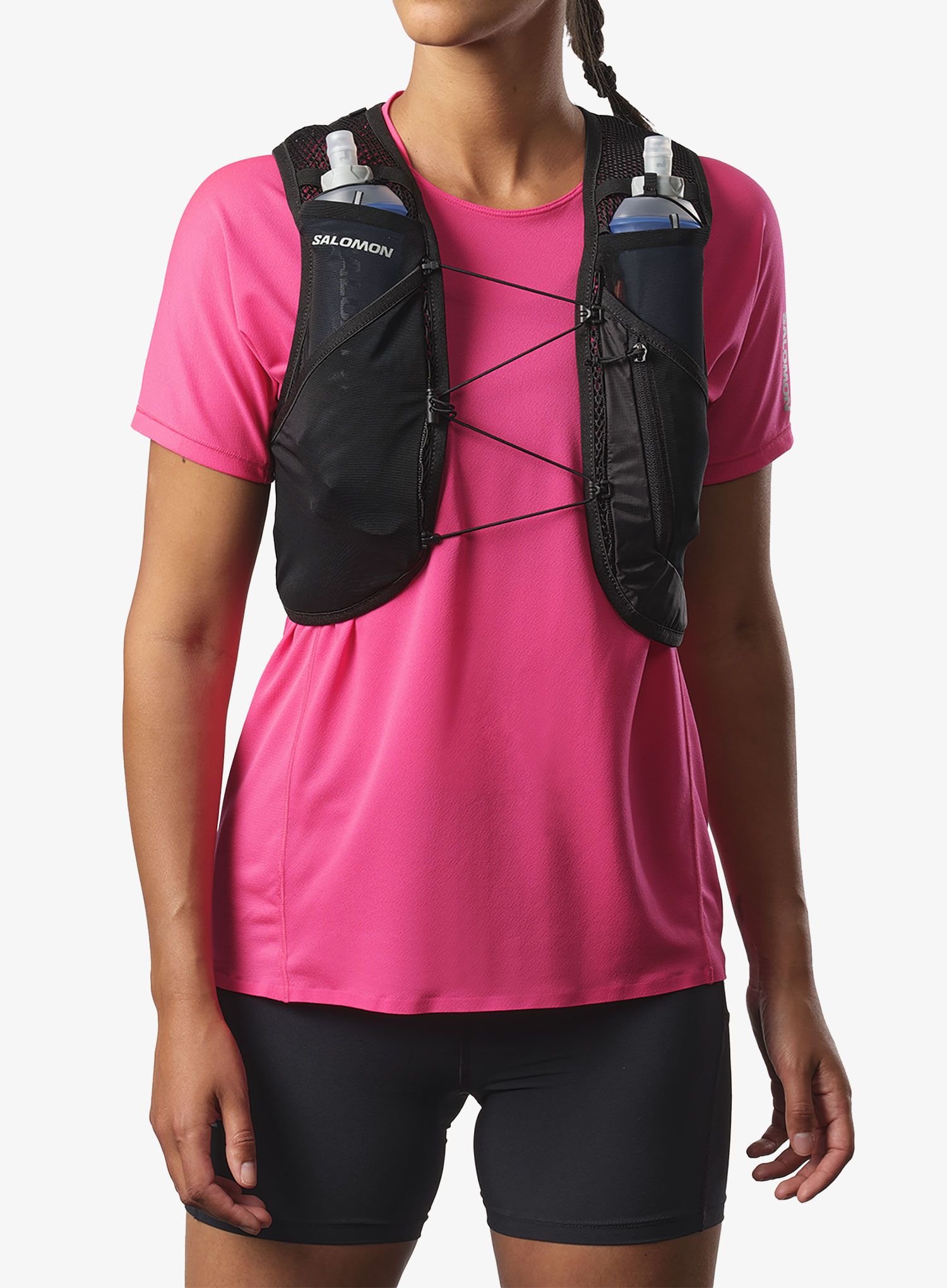 Tekaški brezrokavnik Salomon Active Skin 4 No Flasks - black/metal