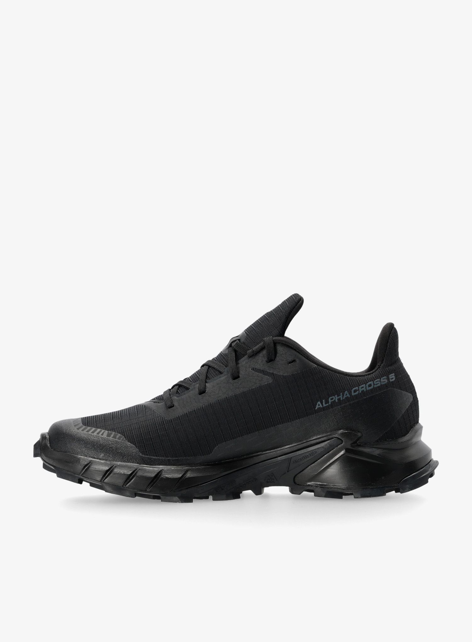 Ženski tekaški čevlji Salomon Alphacross 5 - black/black/ebony