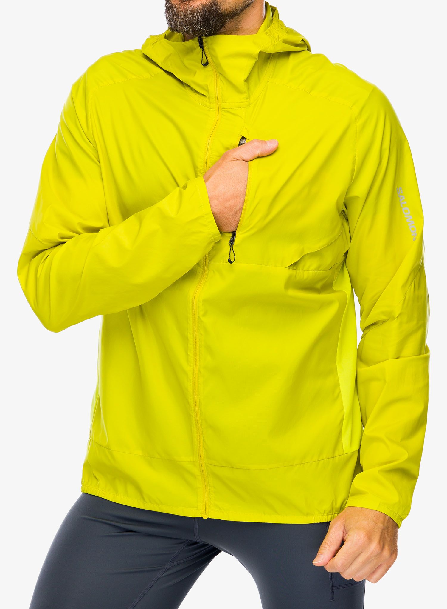 Vetrovka Salomon Bonatti Cross FZ Hoodie - citronelle/sulphur