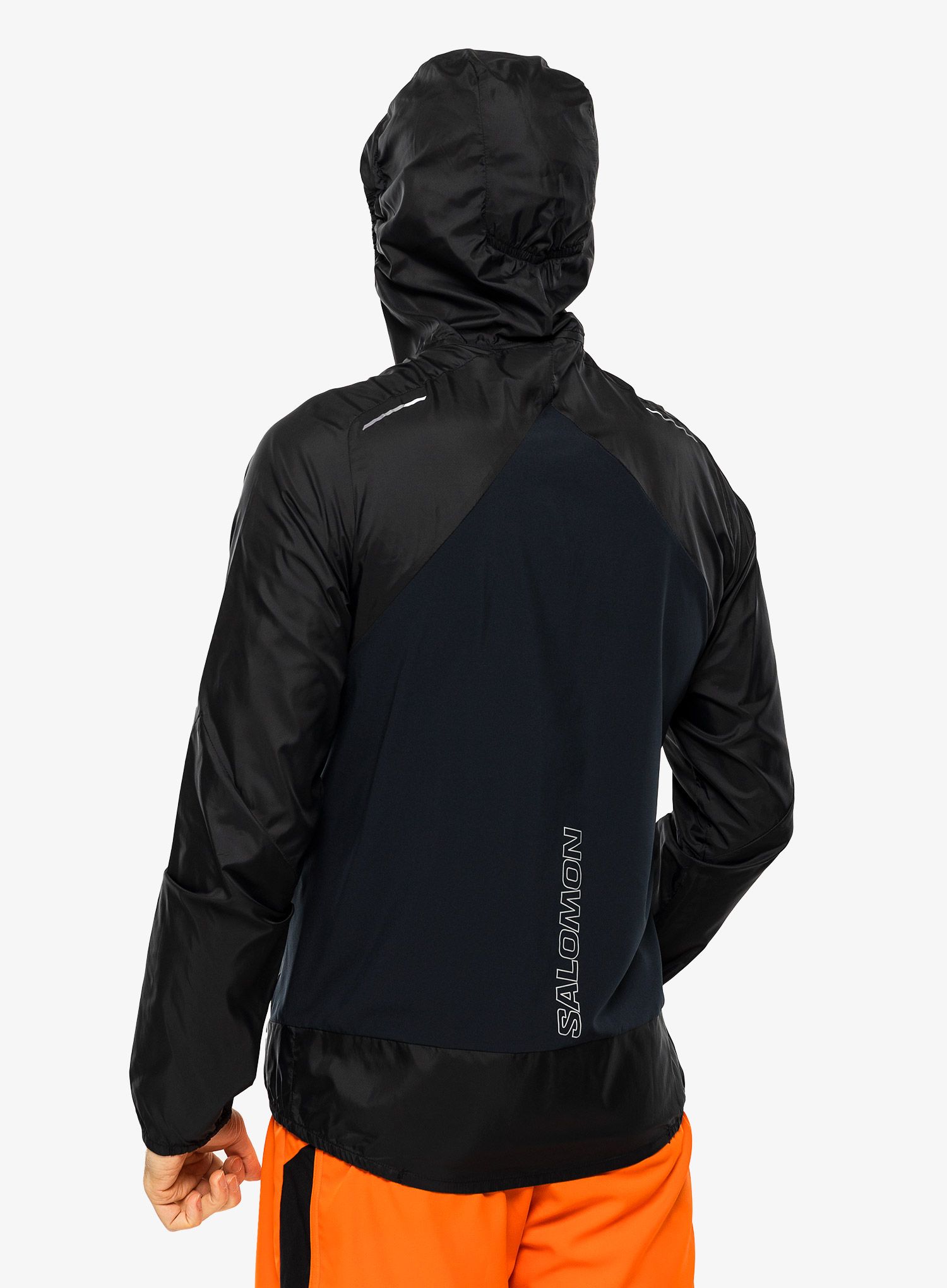 Moška tekaška jakna Salomon Bonatti Cross FZ Hoodie - deep black