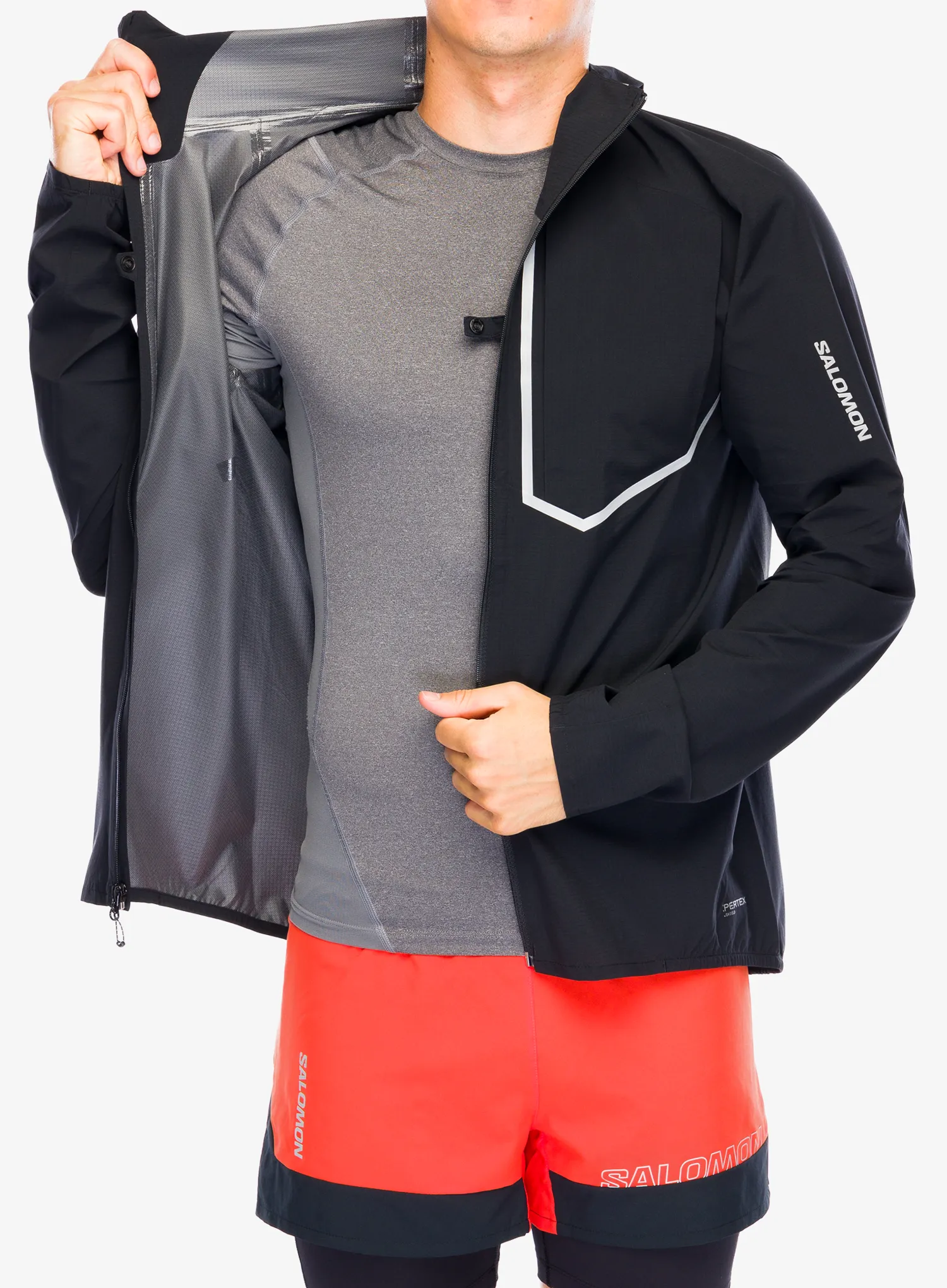 Jakna za tek Salomon Bonatti Trail Jacket - deep black