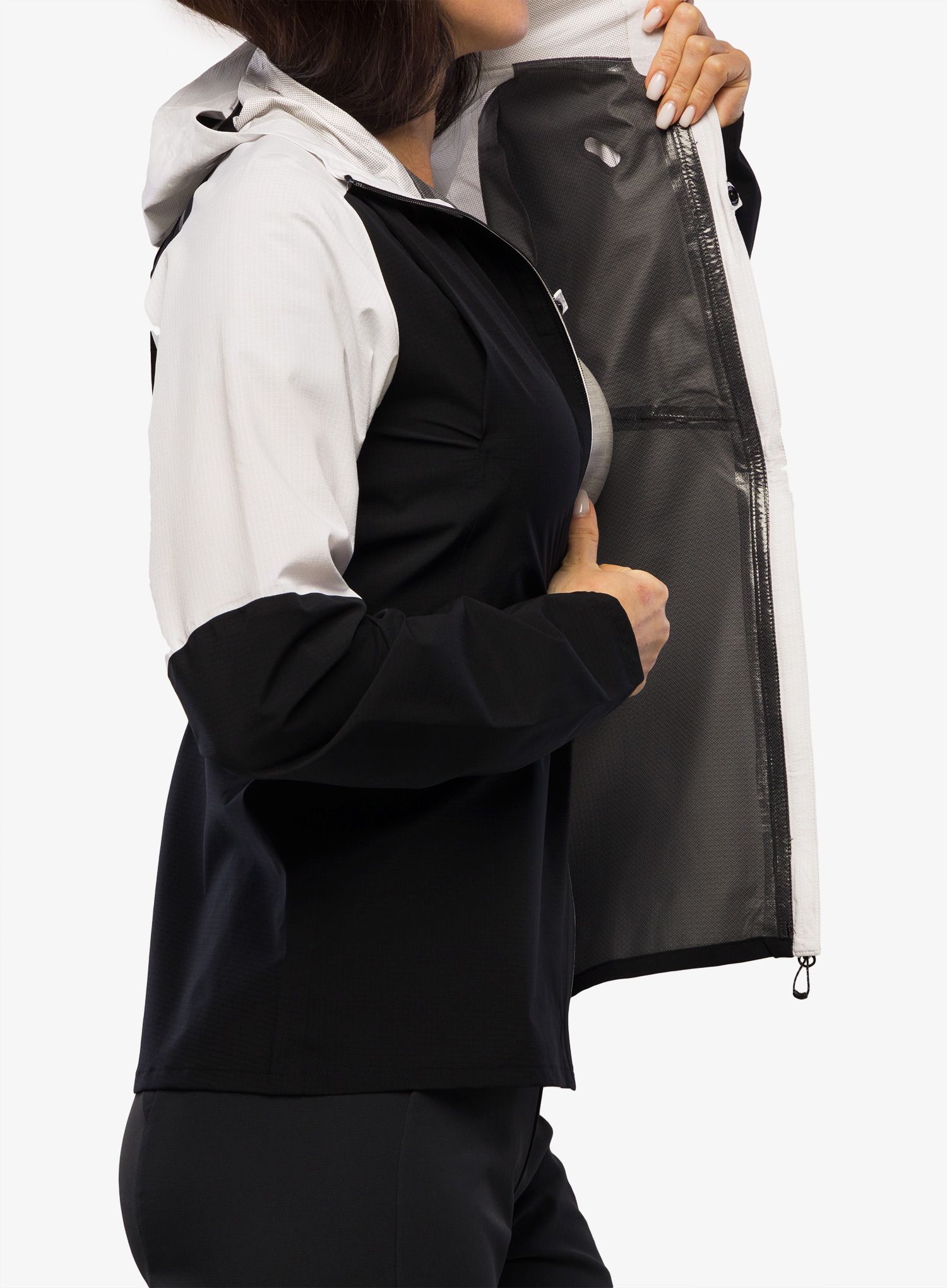 Ženska tekaška jakna Salomon Bonatti Trail Jacket - deep black/white