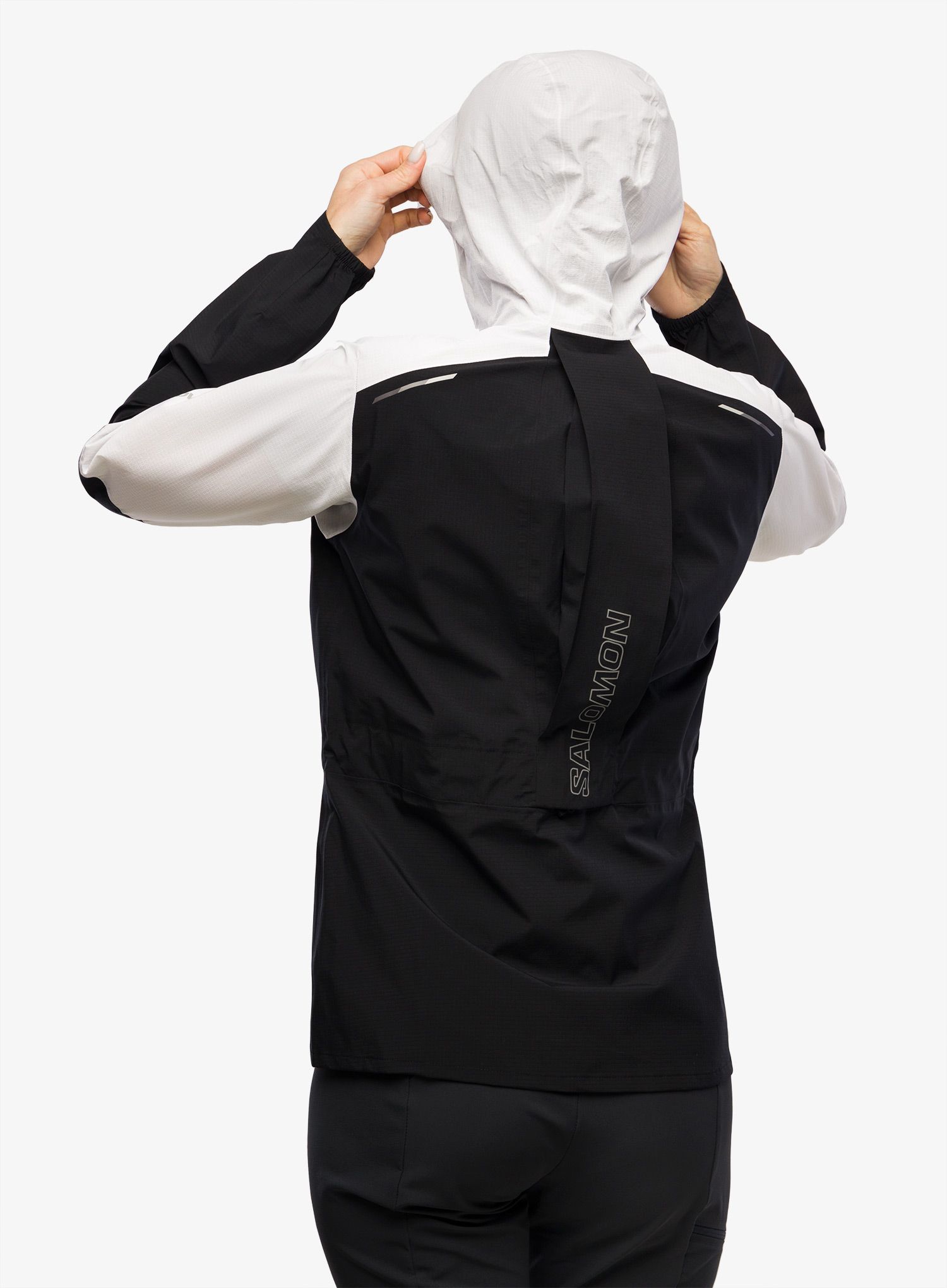 Ženska tekaška jakna Salomon Bonatti Trail Jacket - deep black/white