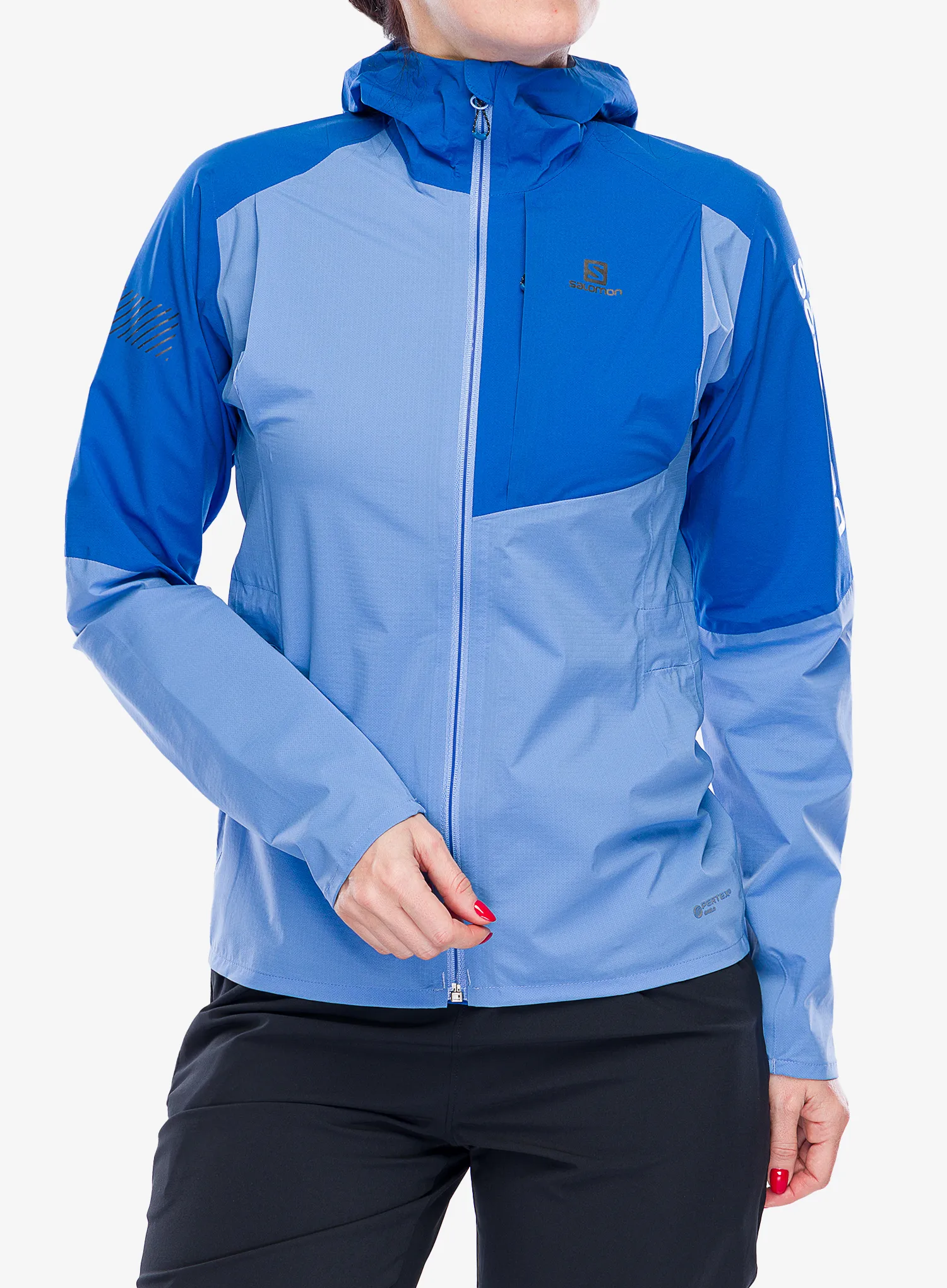 Ženska tekaška jakna Salomon Bonatti Trail Jacket - provence/nautical blue