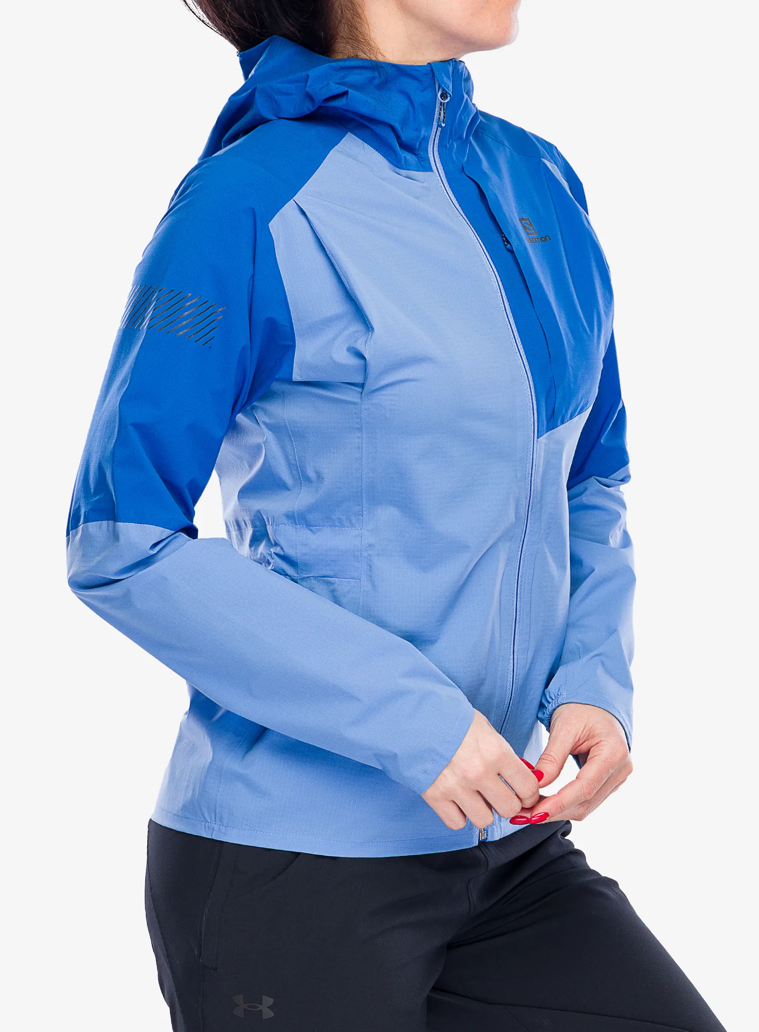 Ženska tekaška jakna Salomon Bonatti Trail Jacket - provence/nautical blue