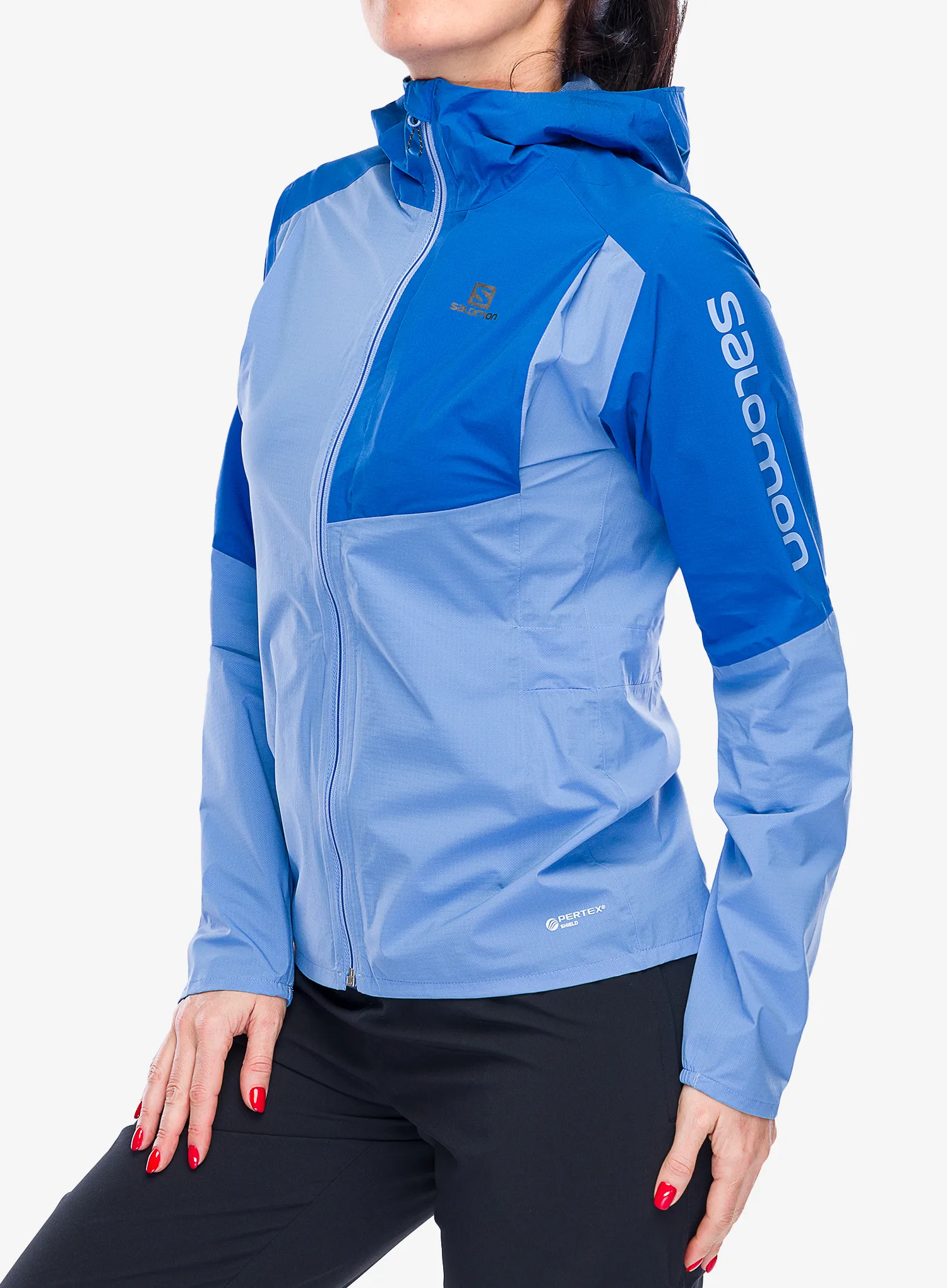 Ženska tekaška jakna Salomon Bonatti Trail Jacket - provence/nautical blue